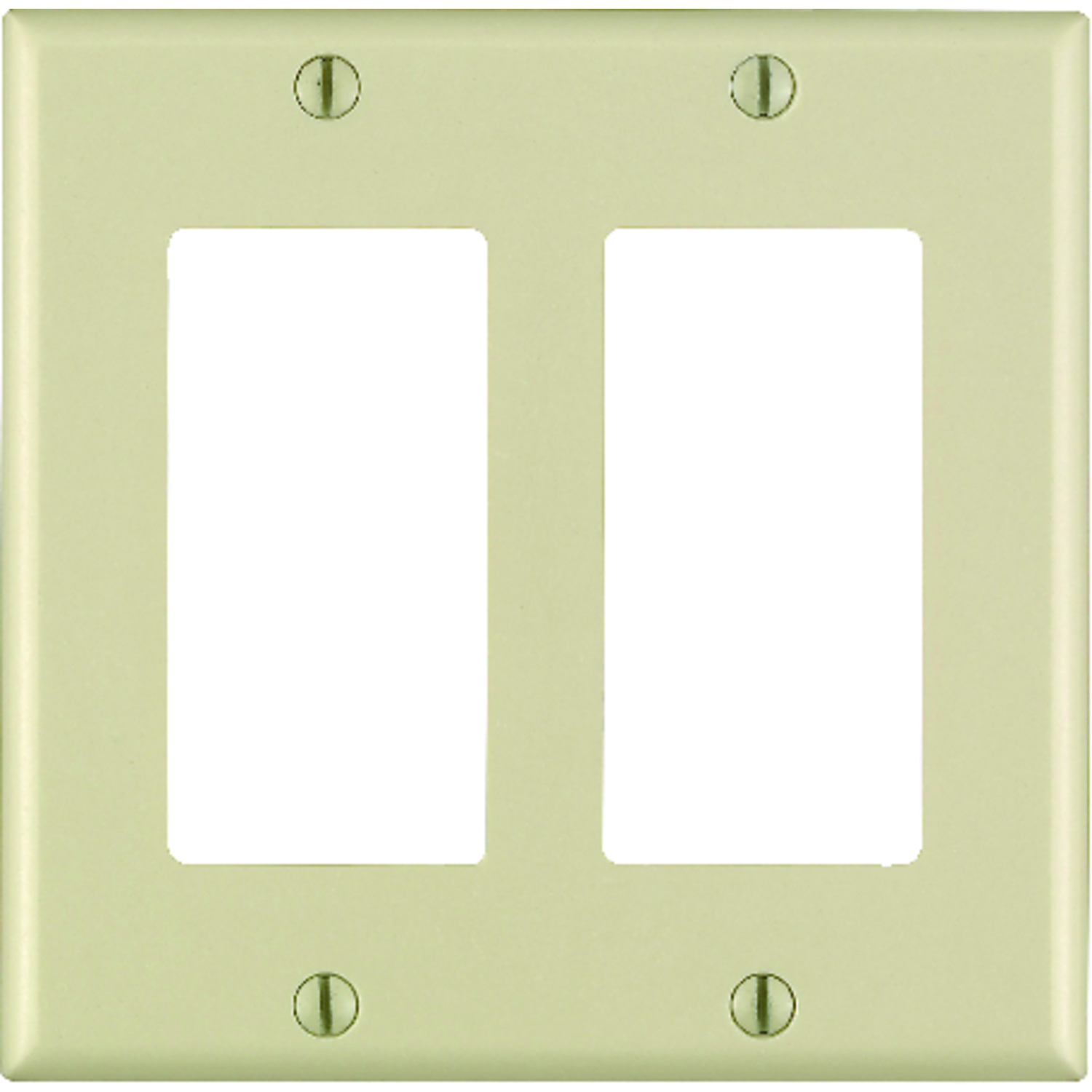 Leviton Decora Ivory 2 gang Thermoset Plastic GFCI/Rocker Wall Plate 1 pk