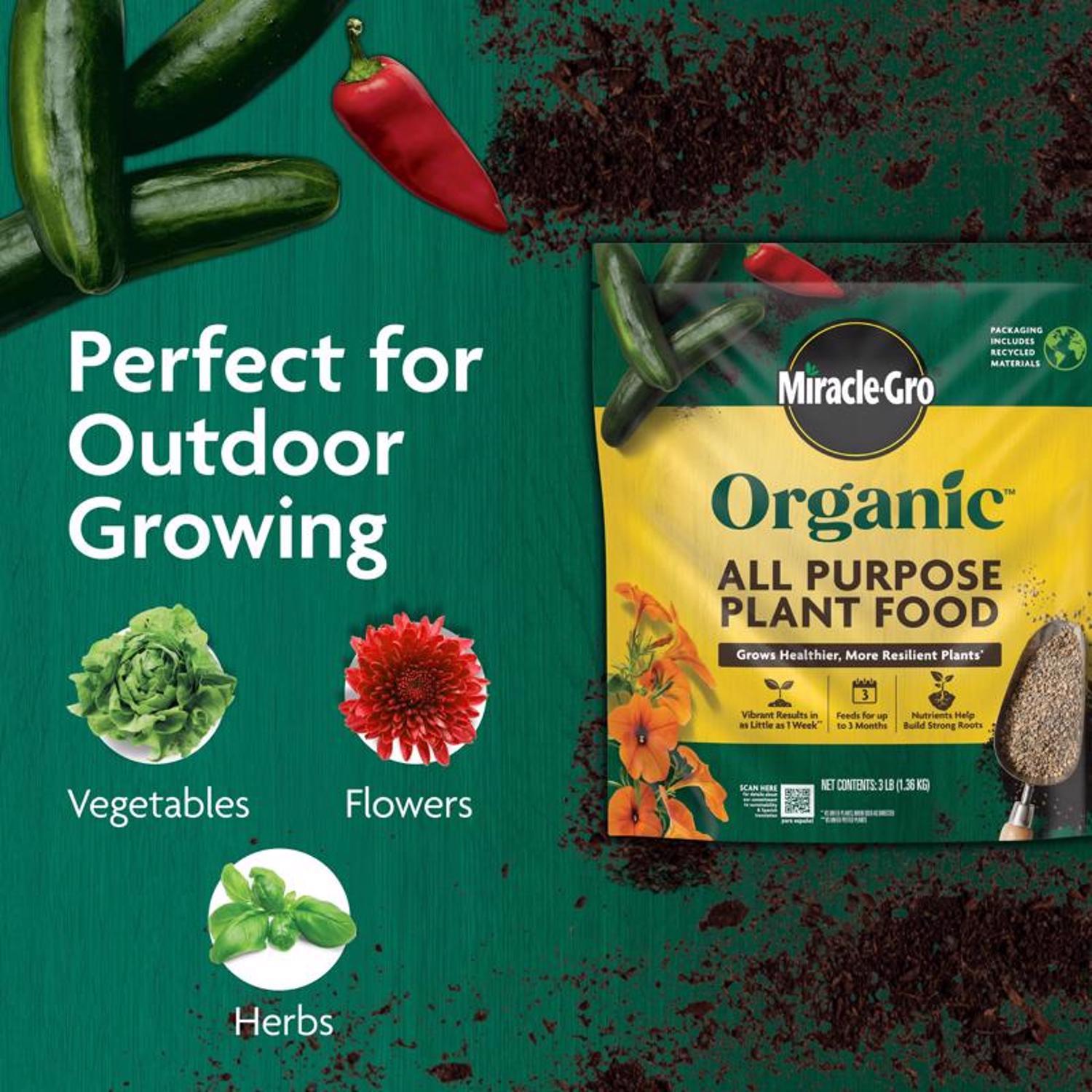 Miracle-Gro Organic Granules Plant Food 3 lb