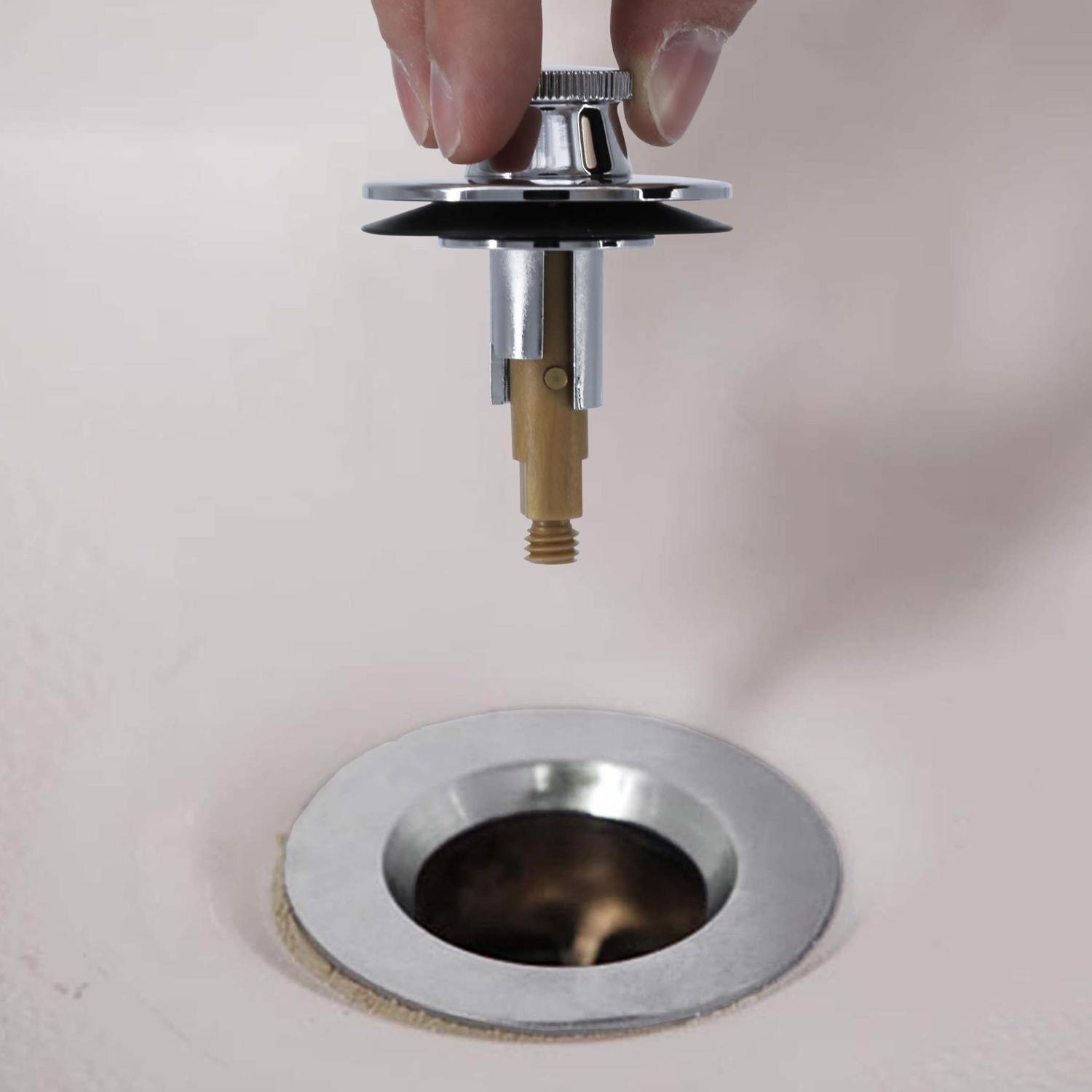 Danco 5/16 in. Chrome Brass Lift Plug and Drain