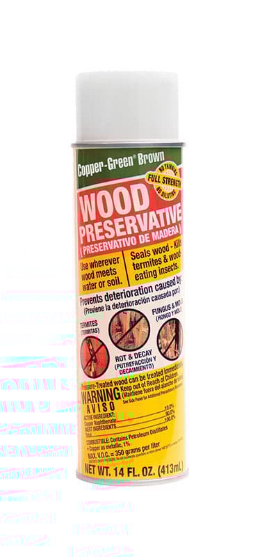 Copper Green Flat Brown Oil-Based Wood Preservative Spray 14 oz