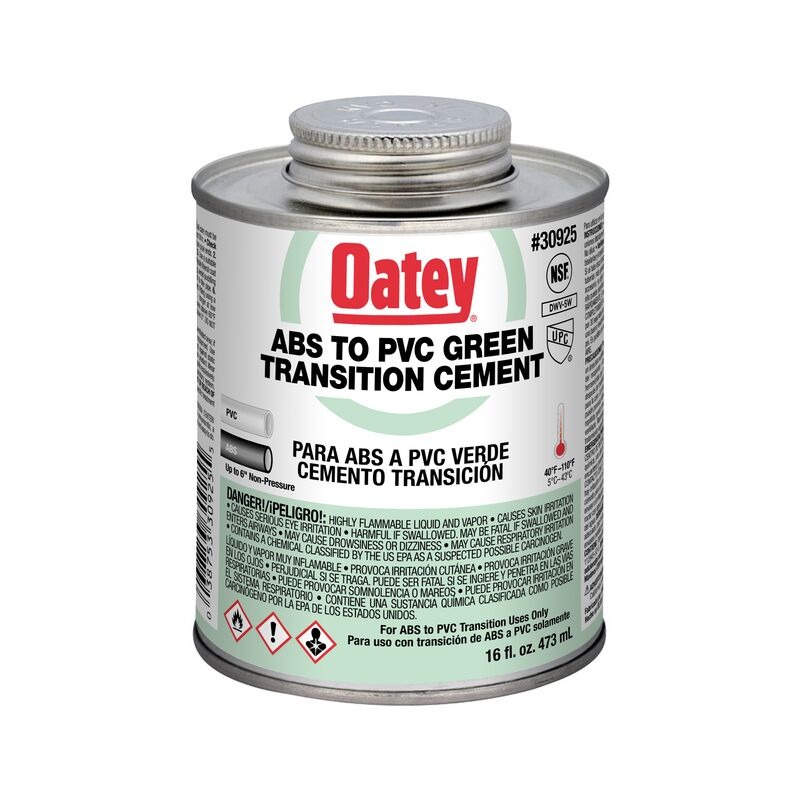 Oatey ABS To PVC Transition Green Cement