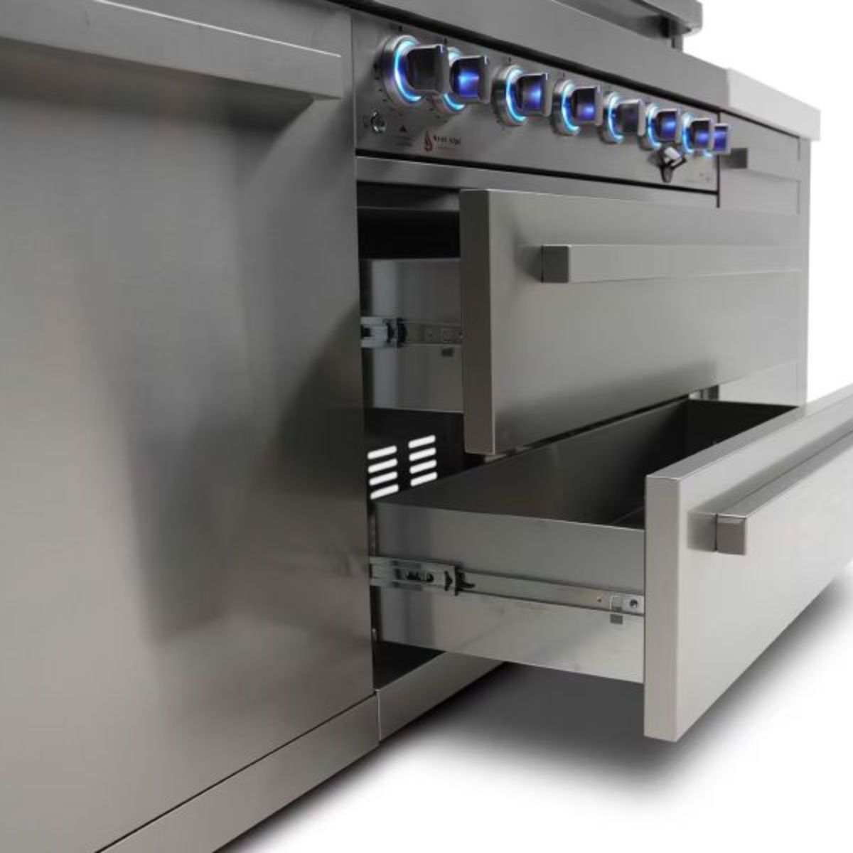 Mont Alpi 6-Burner 94 in. x 98 in. Deluxe Outdoor Modular Kitchen with 90-Degree Corner and Kegerator