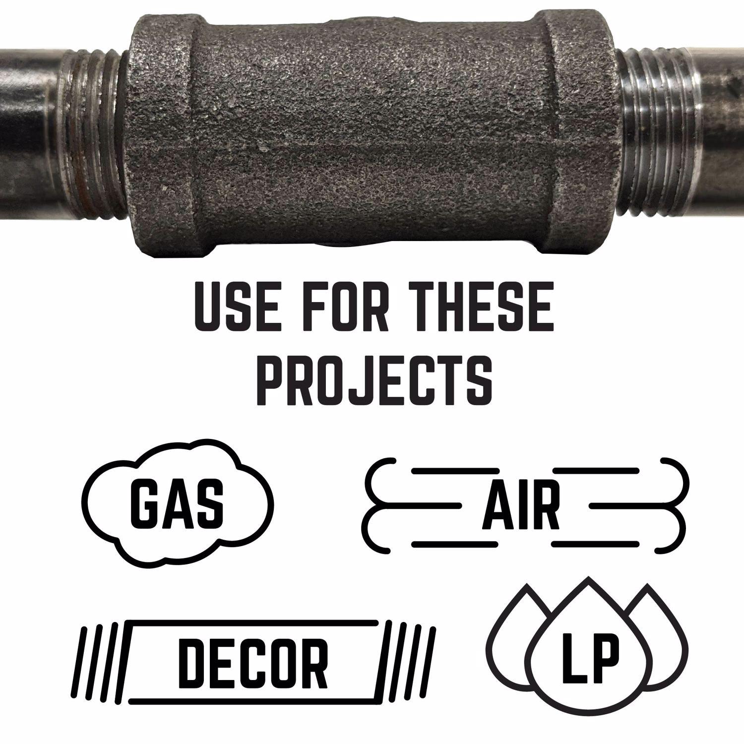 STZ Industries 3/8 in. FIP each X 3/8 in. D FIP 3/8 in. D FIP Black Malleable Iron Tee