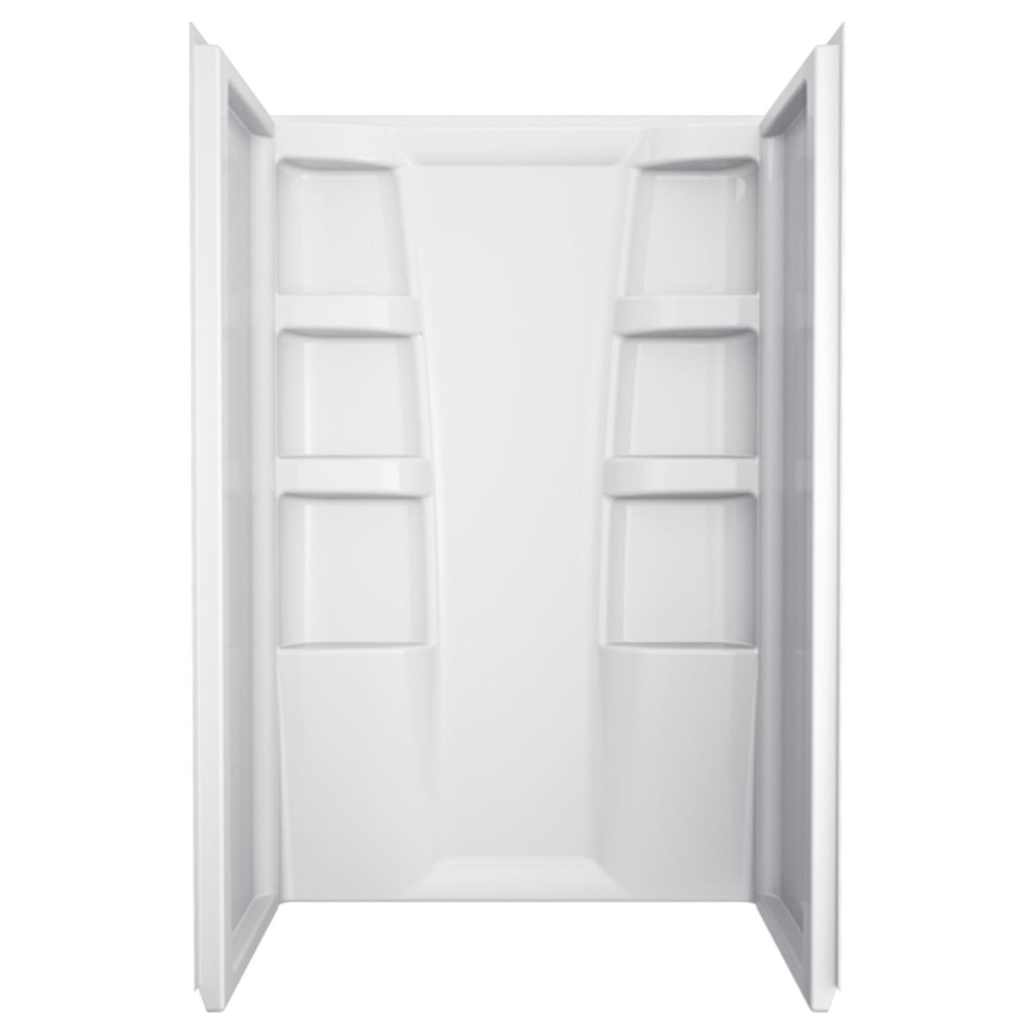 Delta Hycroft 73.5 in. H X 34 in. W X 48 in. L White Shower Surround