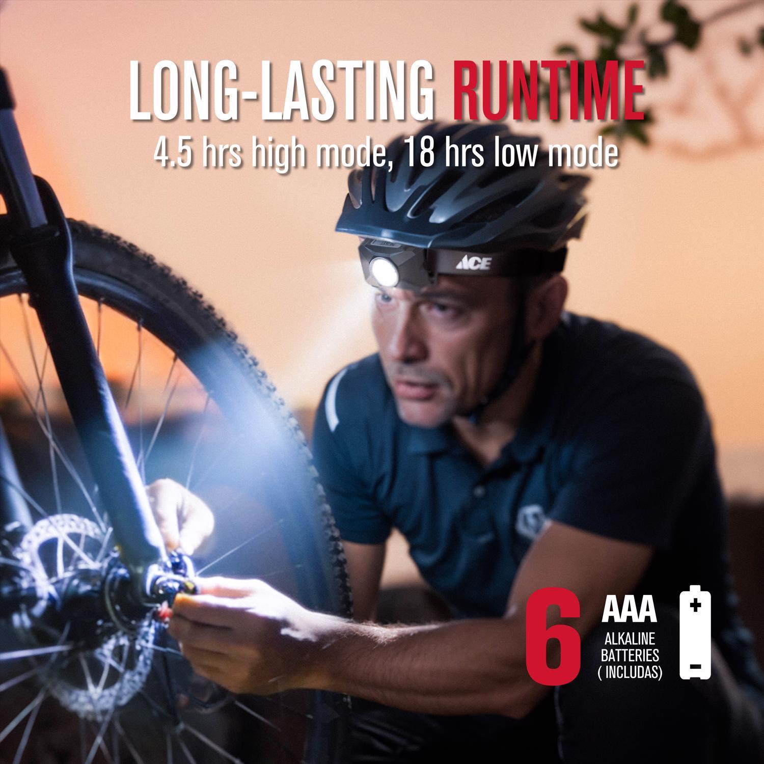 Ace 250 lm Black LED Head Lamp AAA Battery
