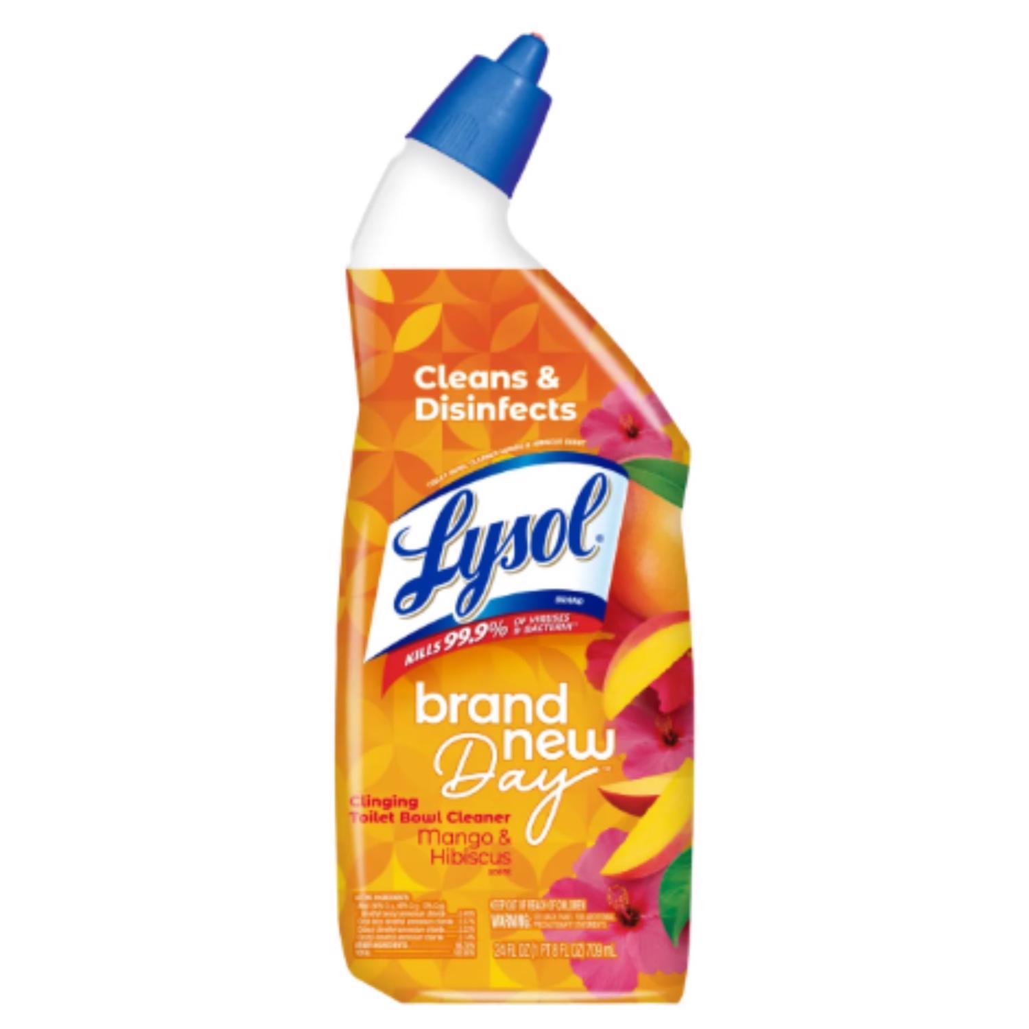 Lysol Brand New Day Mango and Hibiscus Scent Toilet Bowl Cleaner 24 oz Gel