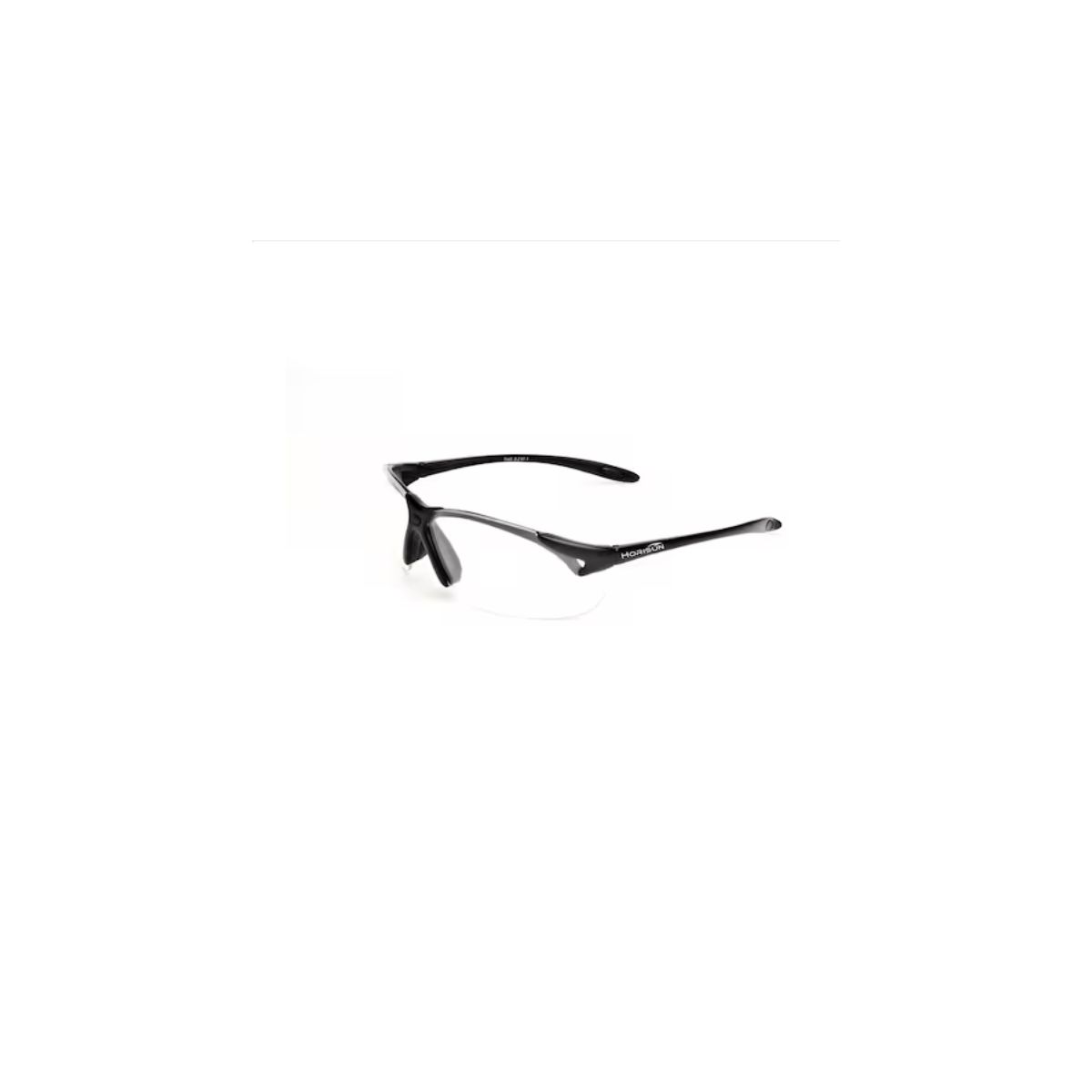 7445 Safety Glasses, Satin Black Half Frame/Clear Anti-Fog Lens