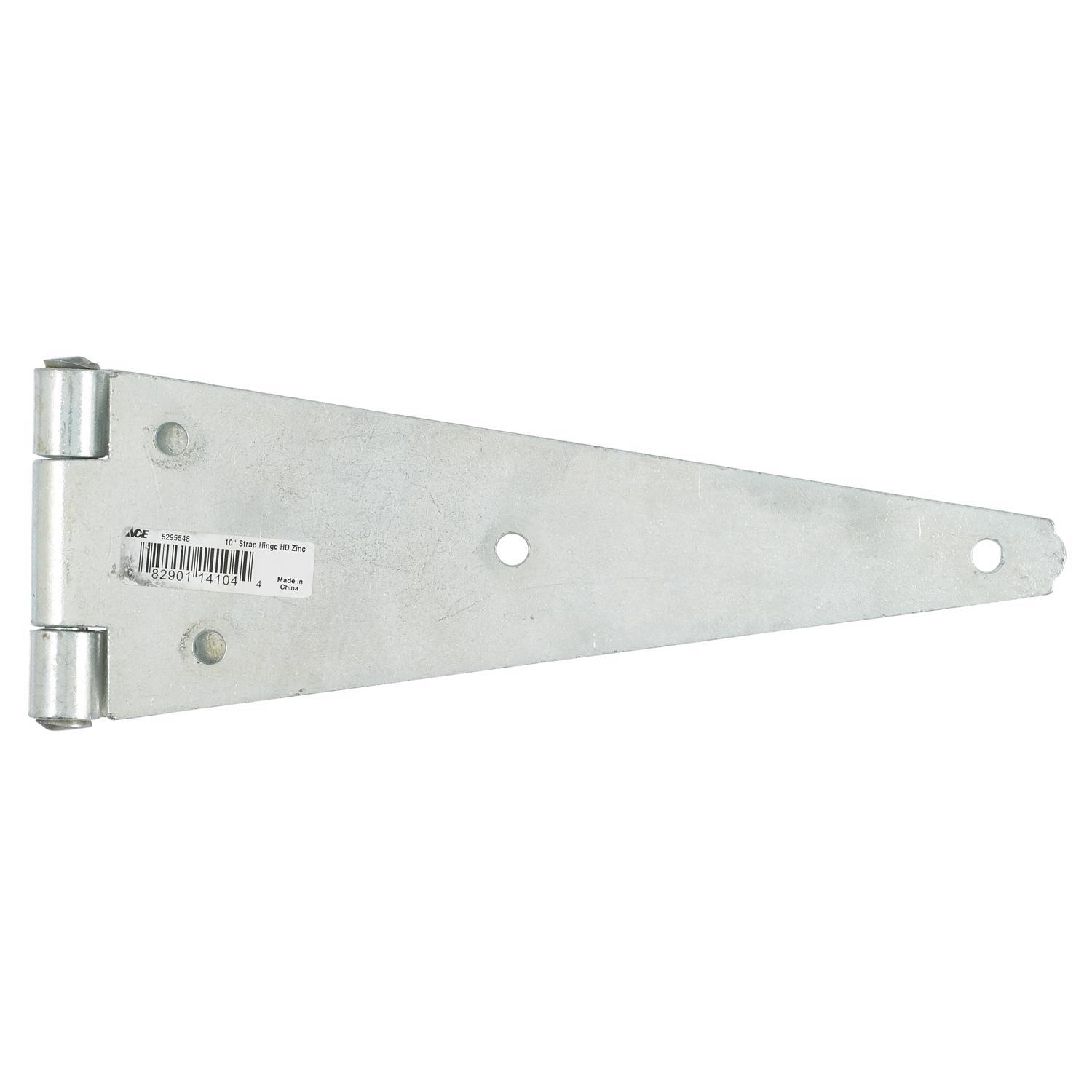 Ace 10 in. L Zinc-Plated Heavy Duty Strap Hinge 1 pk