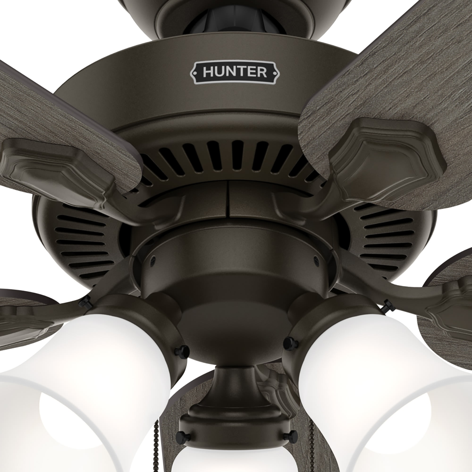 Hunter Fan Swanson 52 inch New Bronze with American Walnut / Greyed Walnut Blades Ceiling Fan