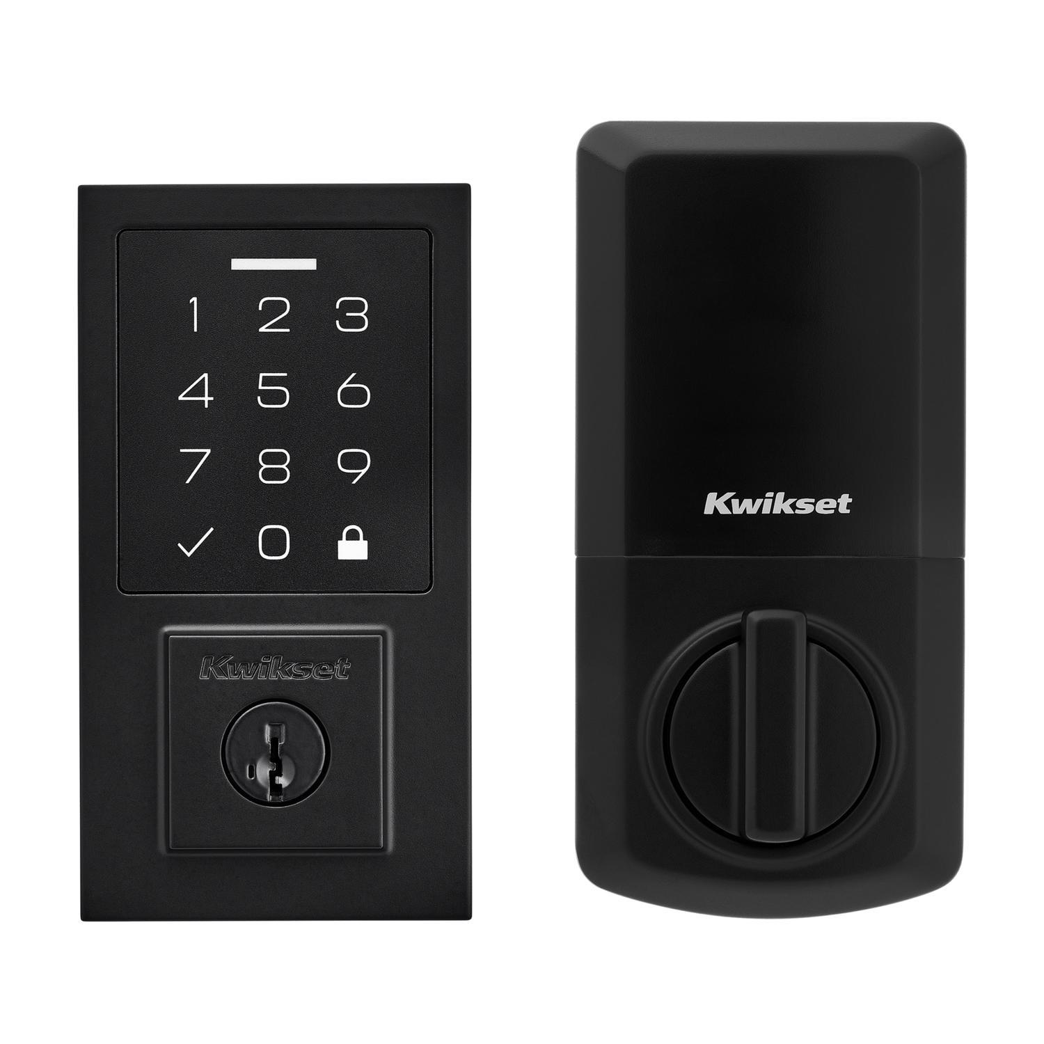 Kwikset 270 SmartCode Matte Black Metal Electronic Touch Pad Deadbolt