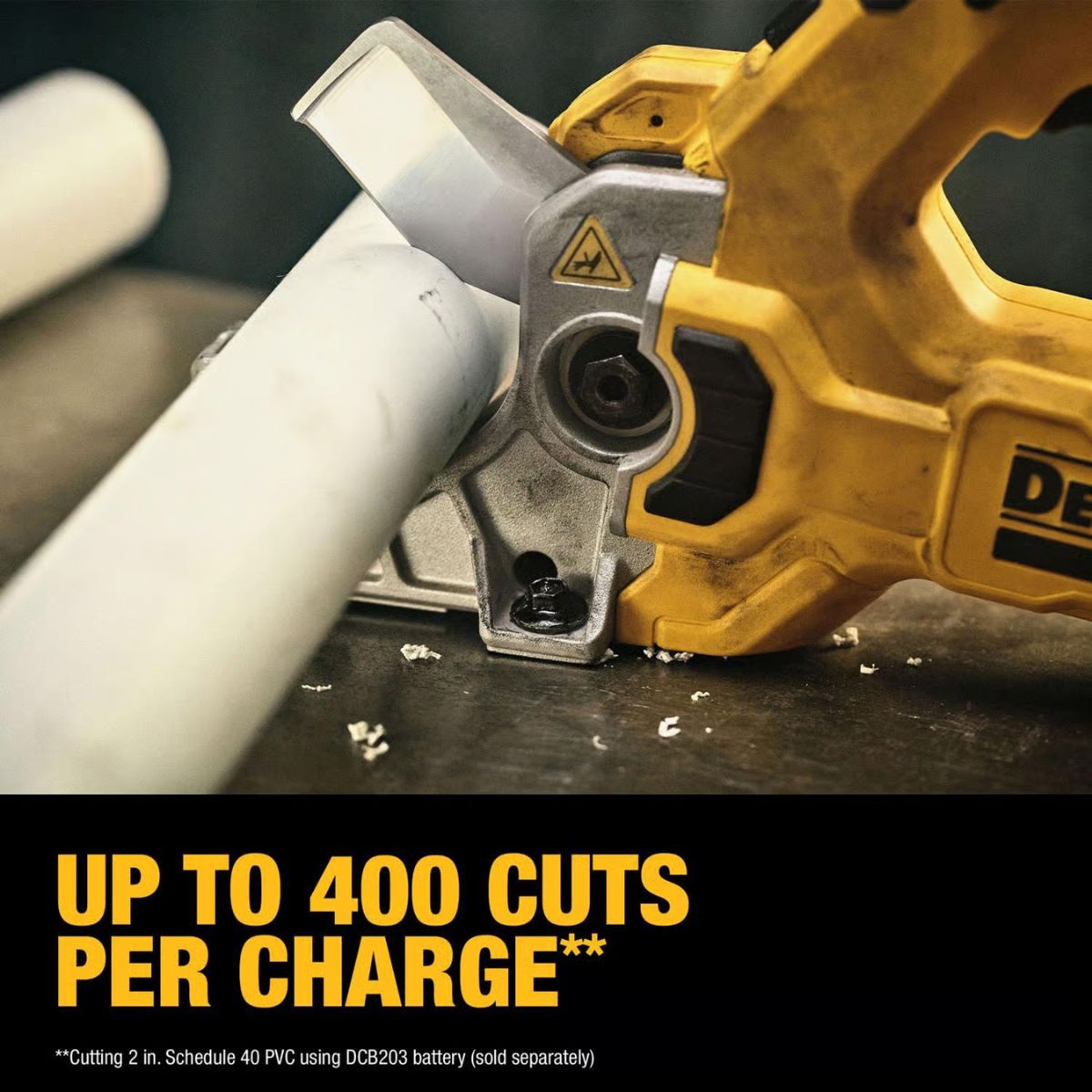 DeWalt 20V MAX XR 2 in. Plastic Pipe and Tubing Cutter Black/Yellow 1 Piece