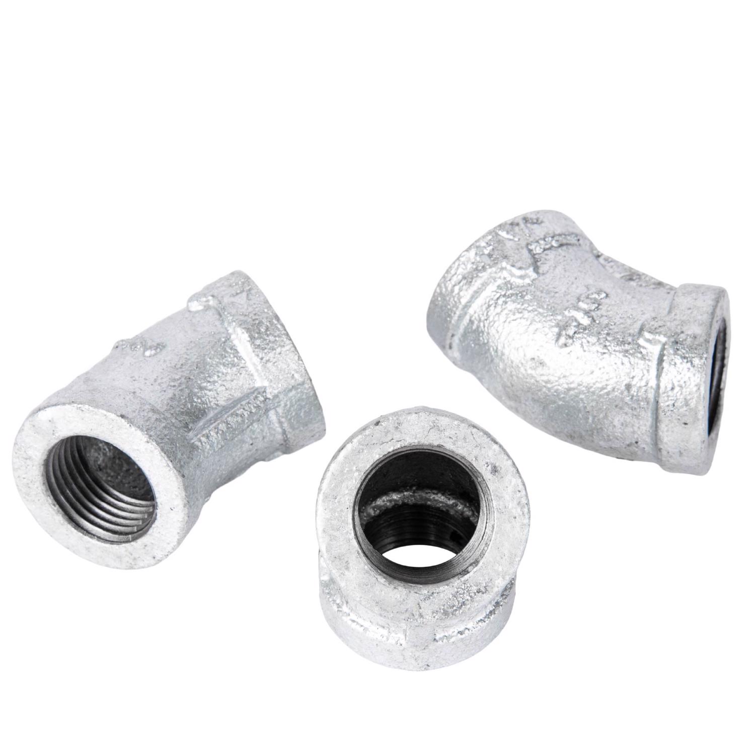 STZ Industries 1/2 in. FIP each X 1/2 in. D FIP Galvanized Malleable Iron 45 Degree Elbow