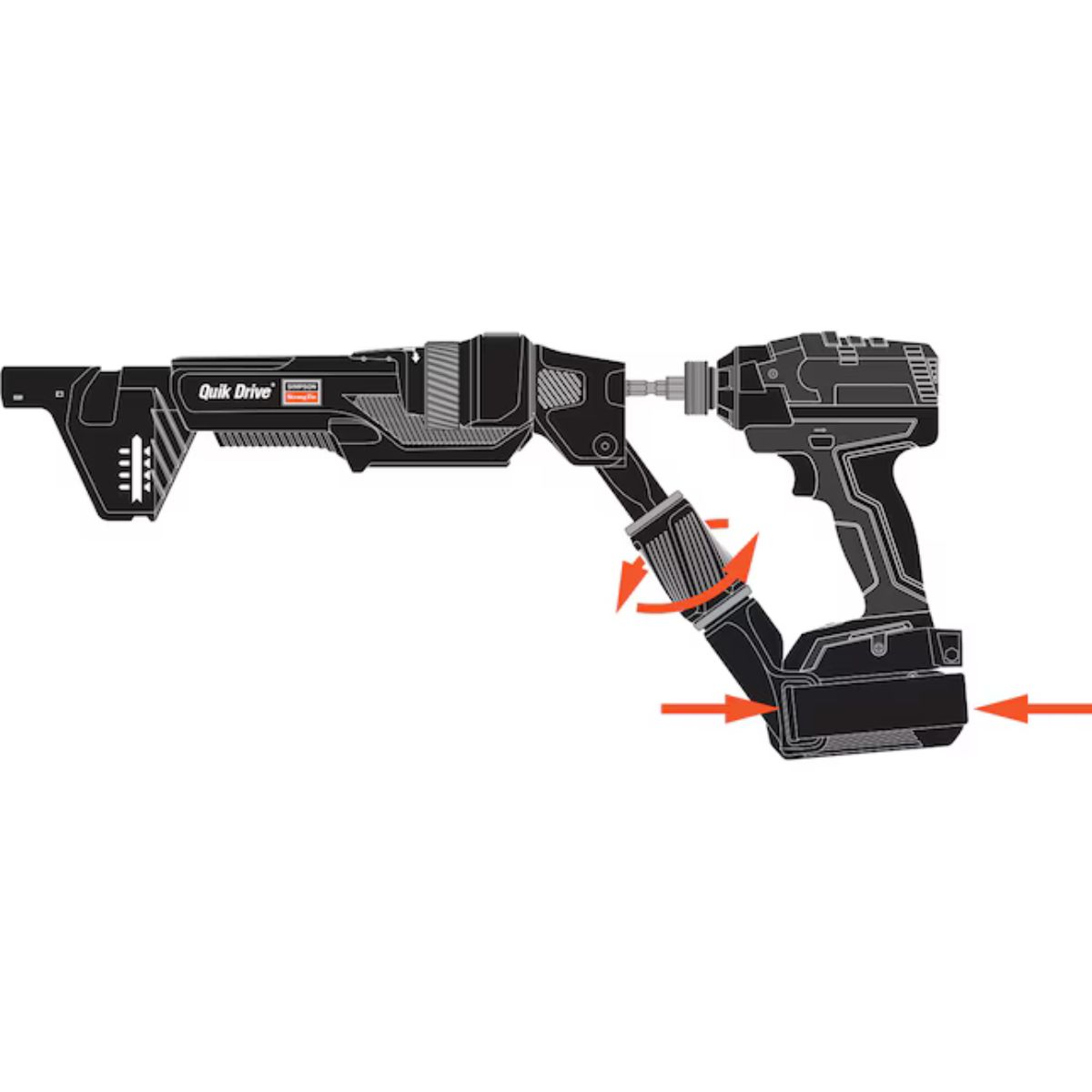 QUIK DRIVE BY SIMPSON STRONG TIE Quik Drive Project Pro Impact drill attachment