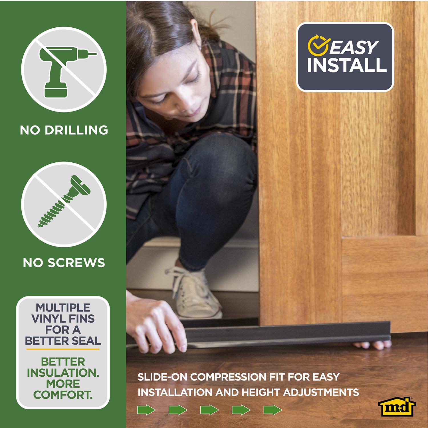 M-D Building Products DENY White Vinyl Seal For Doors 36 in. L X 2 in.