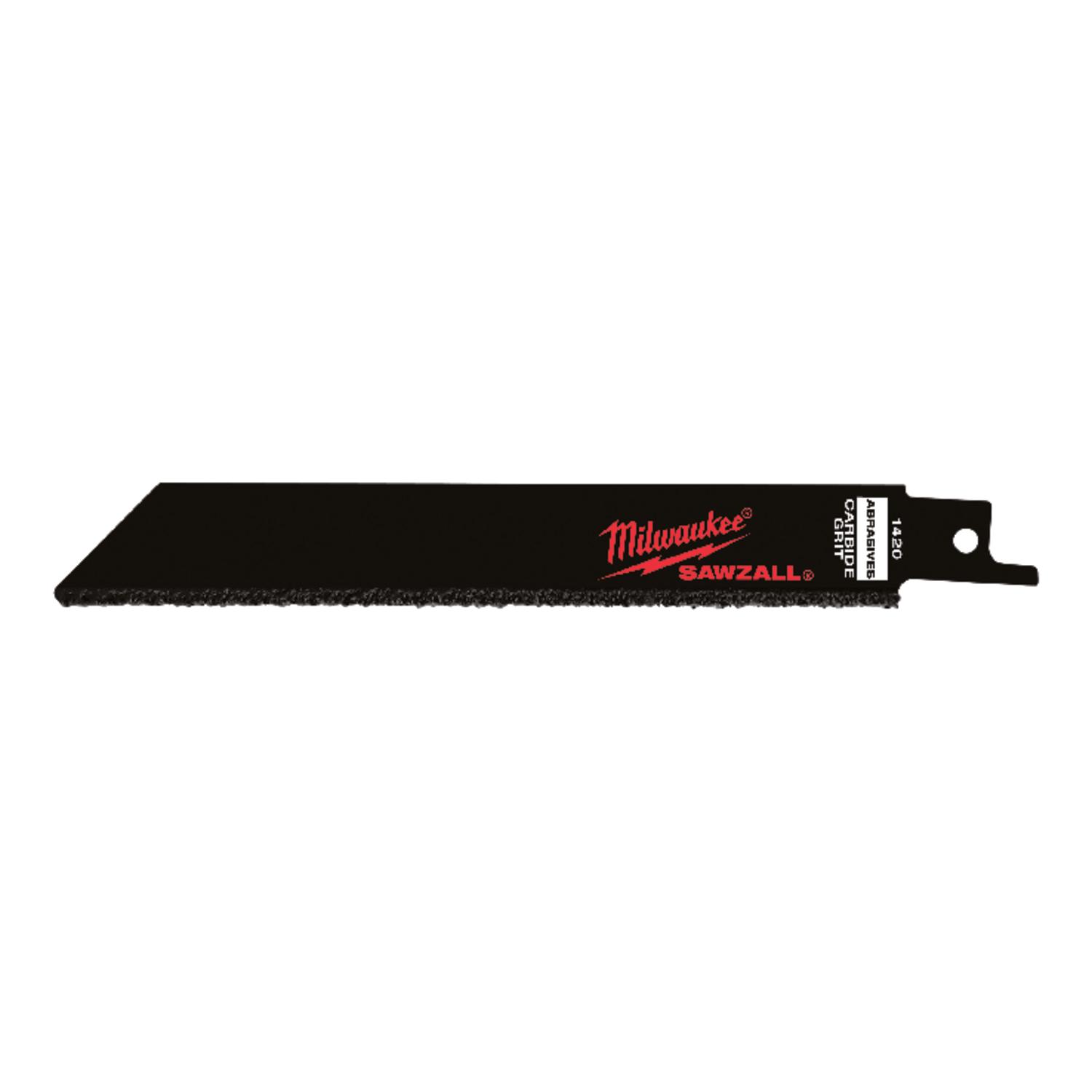 Milwaukee SAWZALL 6 in. Carbide Grit Carbide-Grit Reciprocating Saw Blade Multi TPI 3 pk