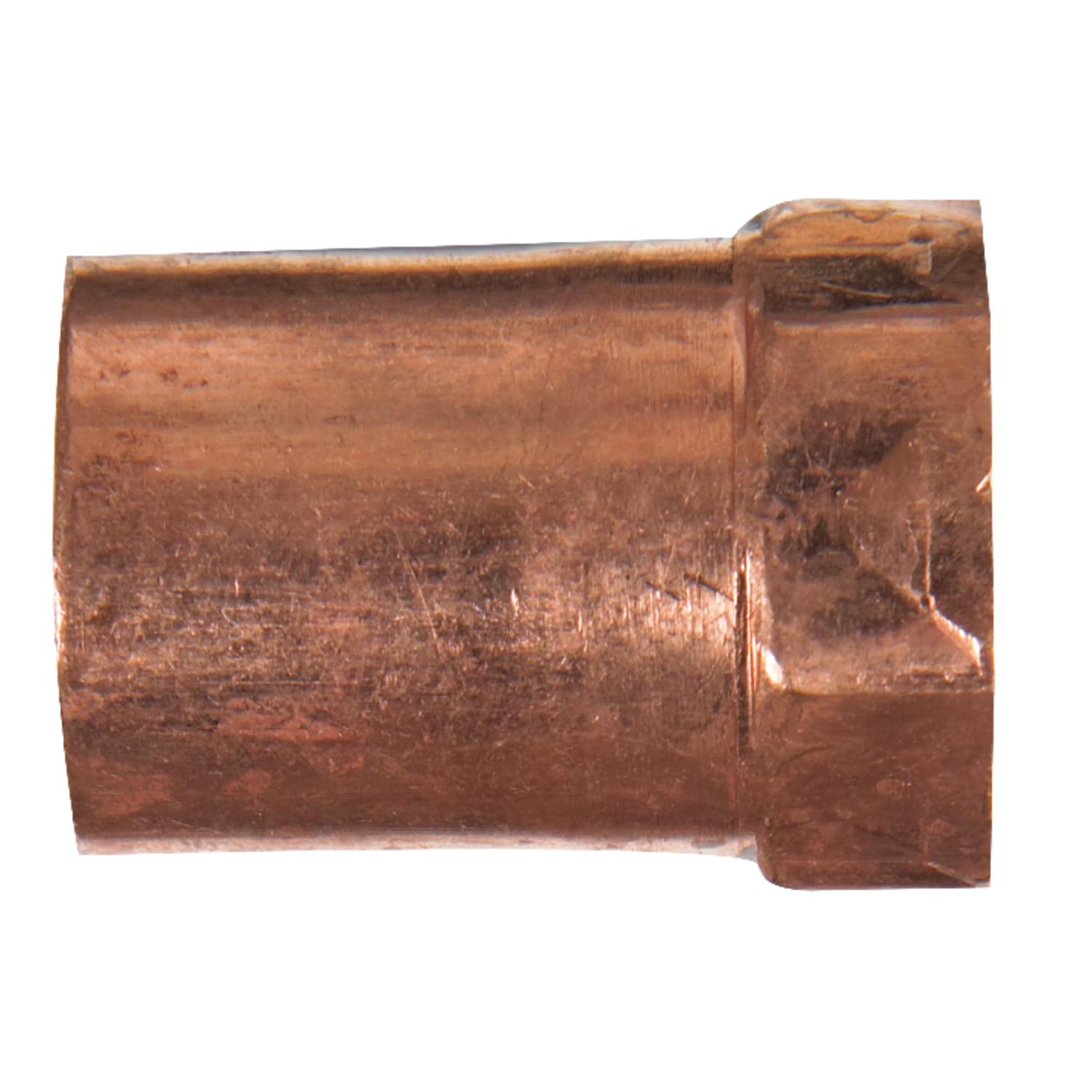 NIBCO 3/4 in. Copper X 1/2 in. D FIP Copper Pipe Adapter 1 pk