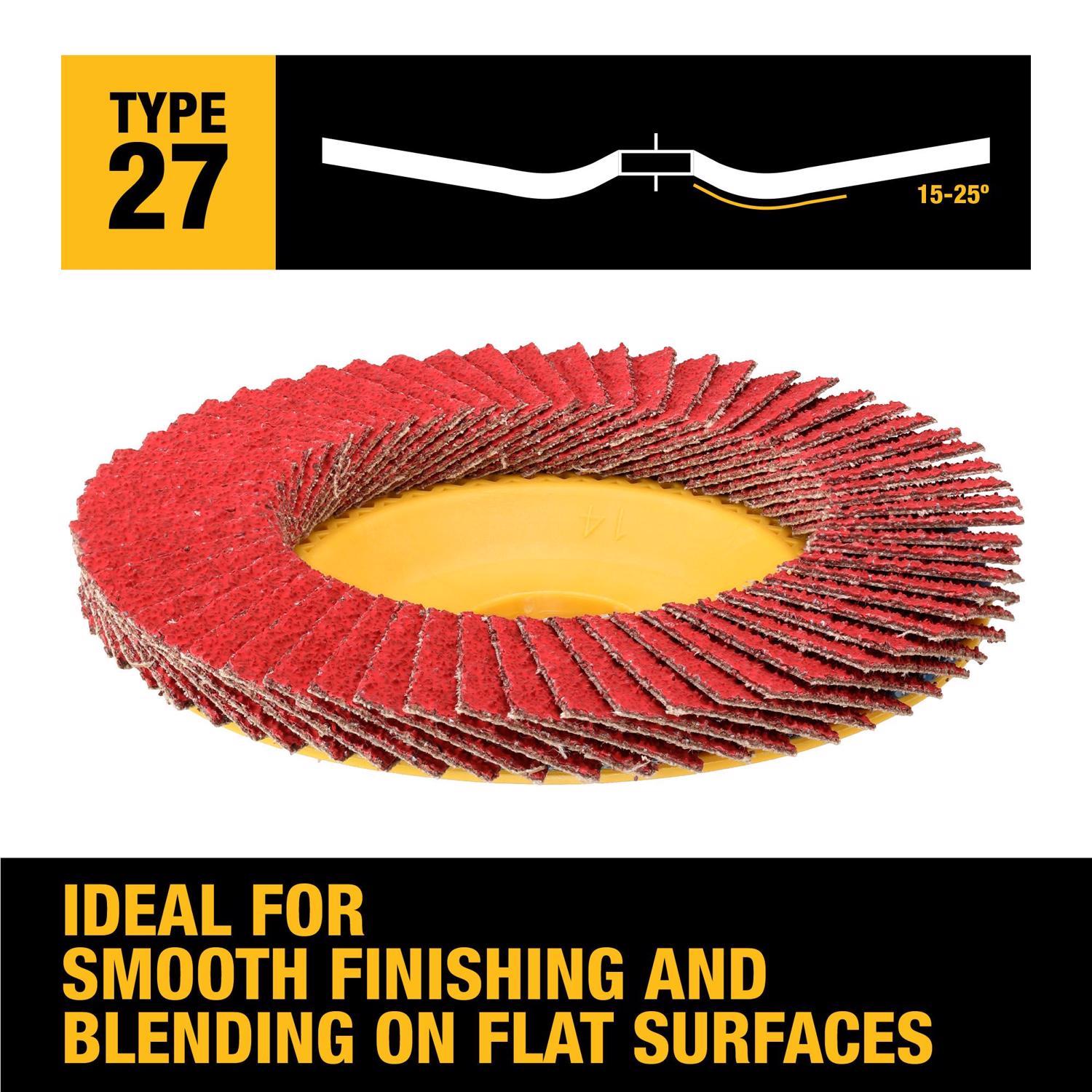 DeWalt MaxTrim 4-1/2 in. D X 7/8 in. Ceramic Trim Flap Disc 40 Grit 1 pk