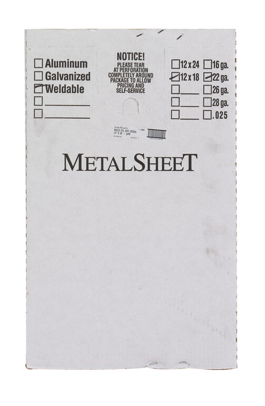 Boltmaster Weldable Sheet 12 in. x 18 in. 22 Ga Sign Making Auto/Truck Body Repair and Shelving Bul