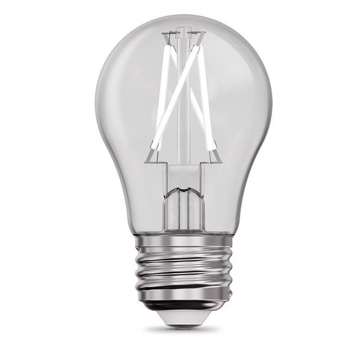 Feit White A15 E26 (Medium) Filament LED Bulb Soft White 40 Watt Equivalence 2 pk