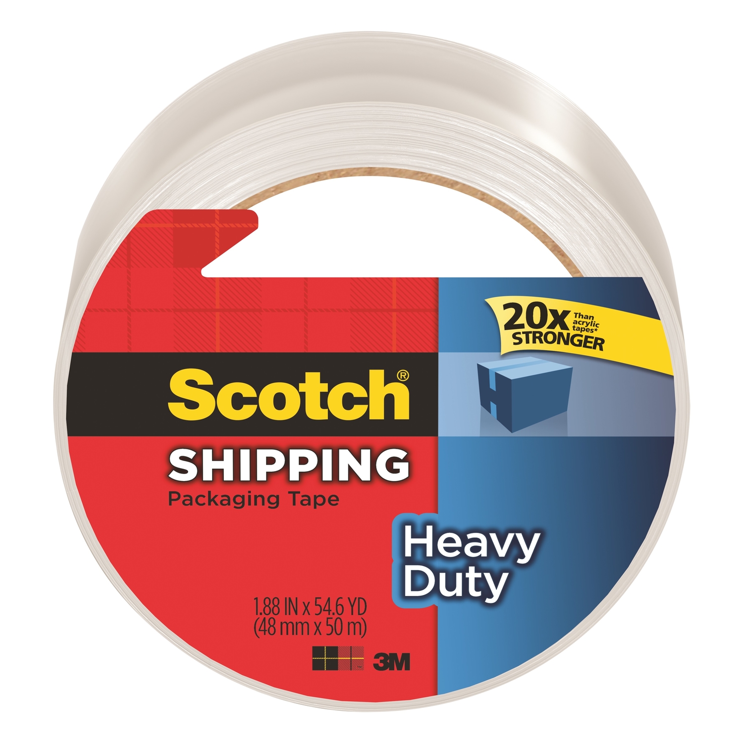 Scotch 1.88 in. W X 54.6 yd L Heavy Duty Packaging Tape Clear