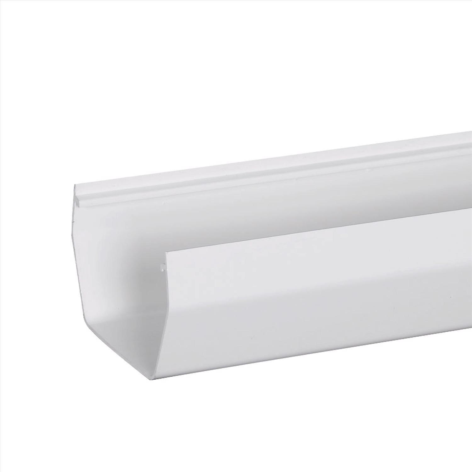 Amerimax 4 in. H X 5 in. W X 120 in. L White Vinyl U Gutter