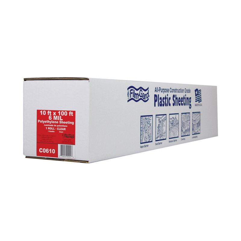 Berry Plastics Film-Gard Plastic Sheeting 6 Mil x 10in. W x 100' L Polyethylene Clear
