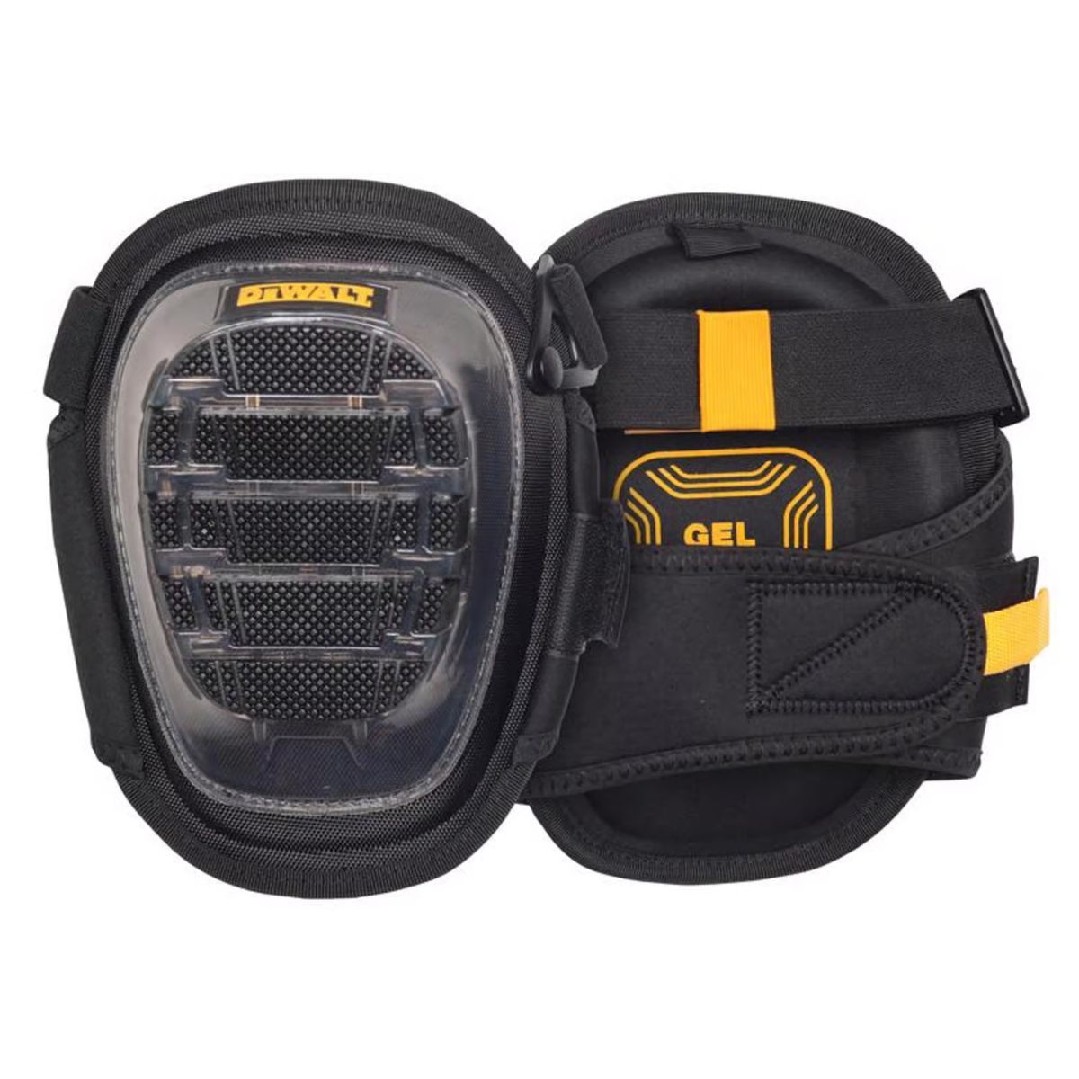 DEWALT 9.3 in. L x 7.25 in. W Gel/Thermoplastic Elastomers Stabilized Knee Pads Black/Yellow One Size