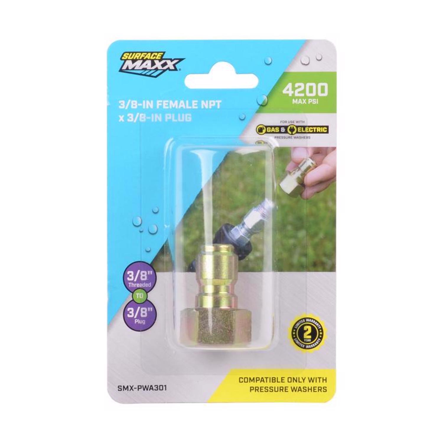 SurfaceMaxx 3/8-in Female NPT x 3/8-in Quick Connect Plug 4200 psi