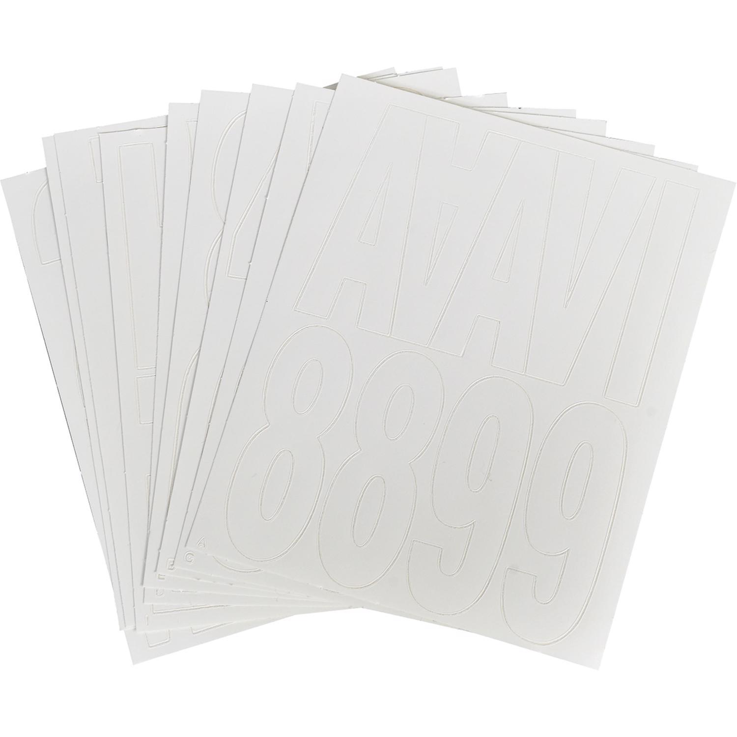 HILLMAN 3 in. Reflective White Vinyl Self-Adhesive Letter and Number Set 0-9, A-Z 1 pc