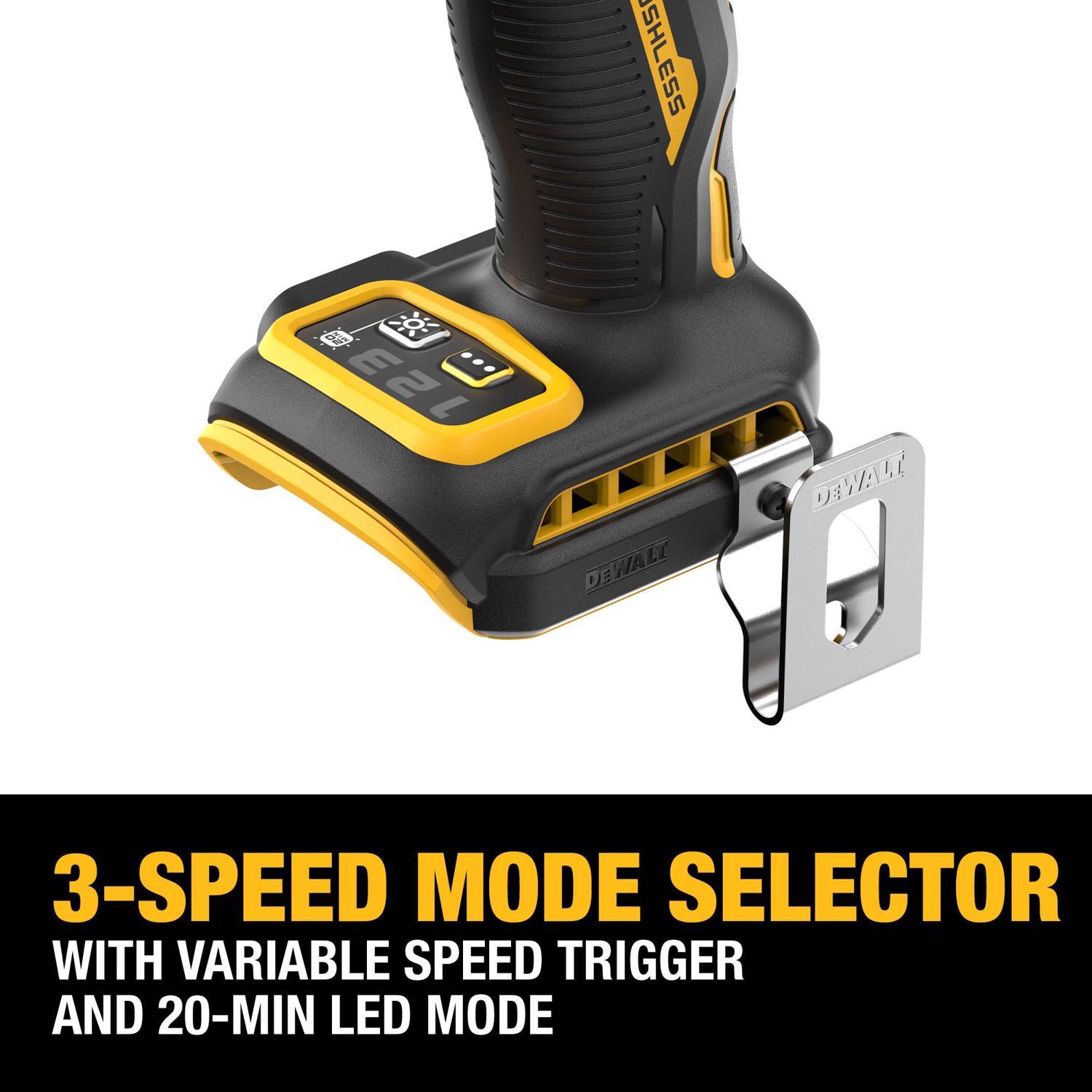 DeWalt 20V MAX XR 1/4 in. Cordless Brushless 3-Speed Impact Driver Tool Only