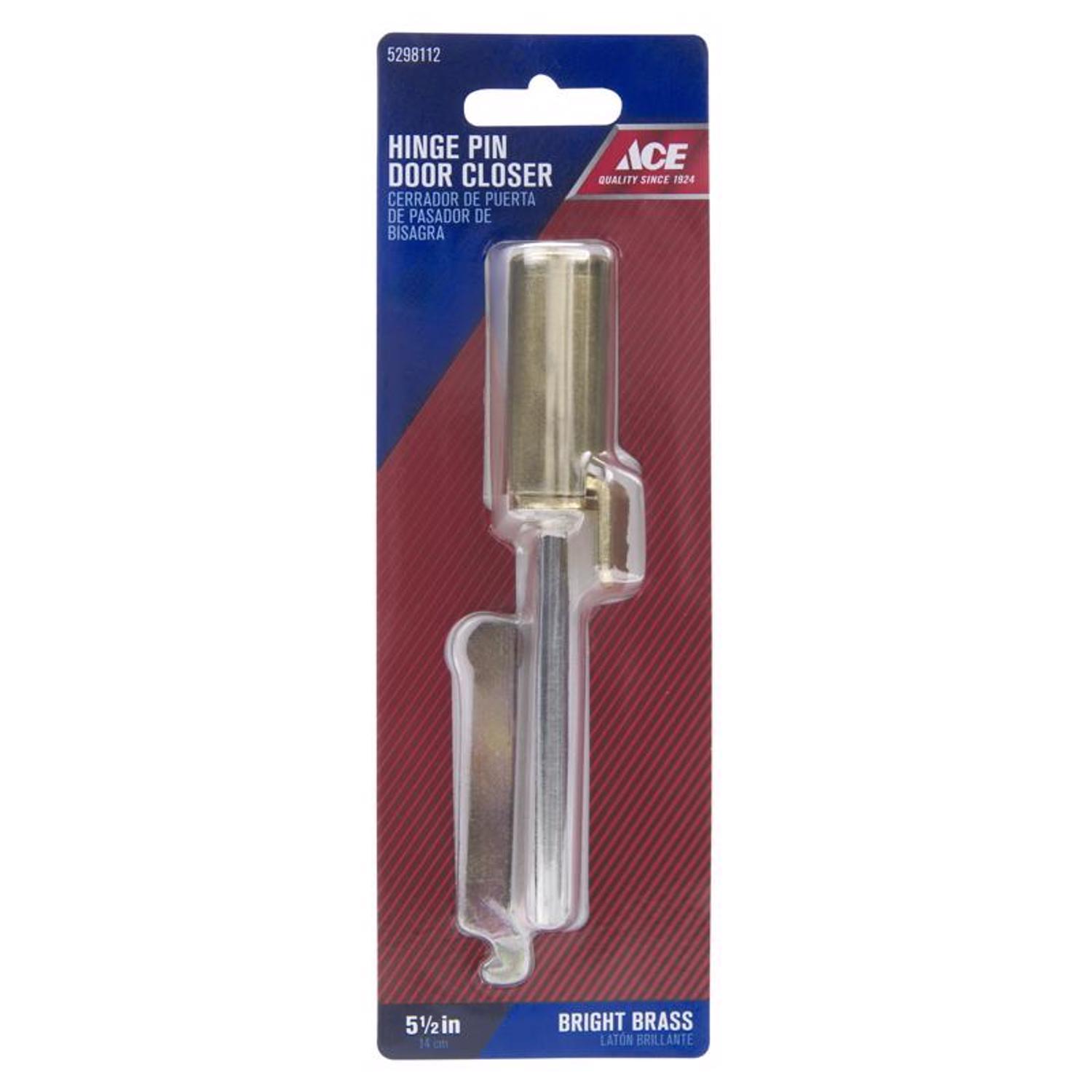 Ace Brass-Plated Steel Adjustable Hinge Pin Door Closer