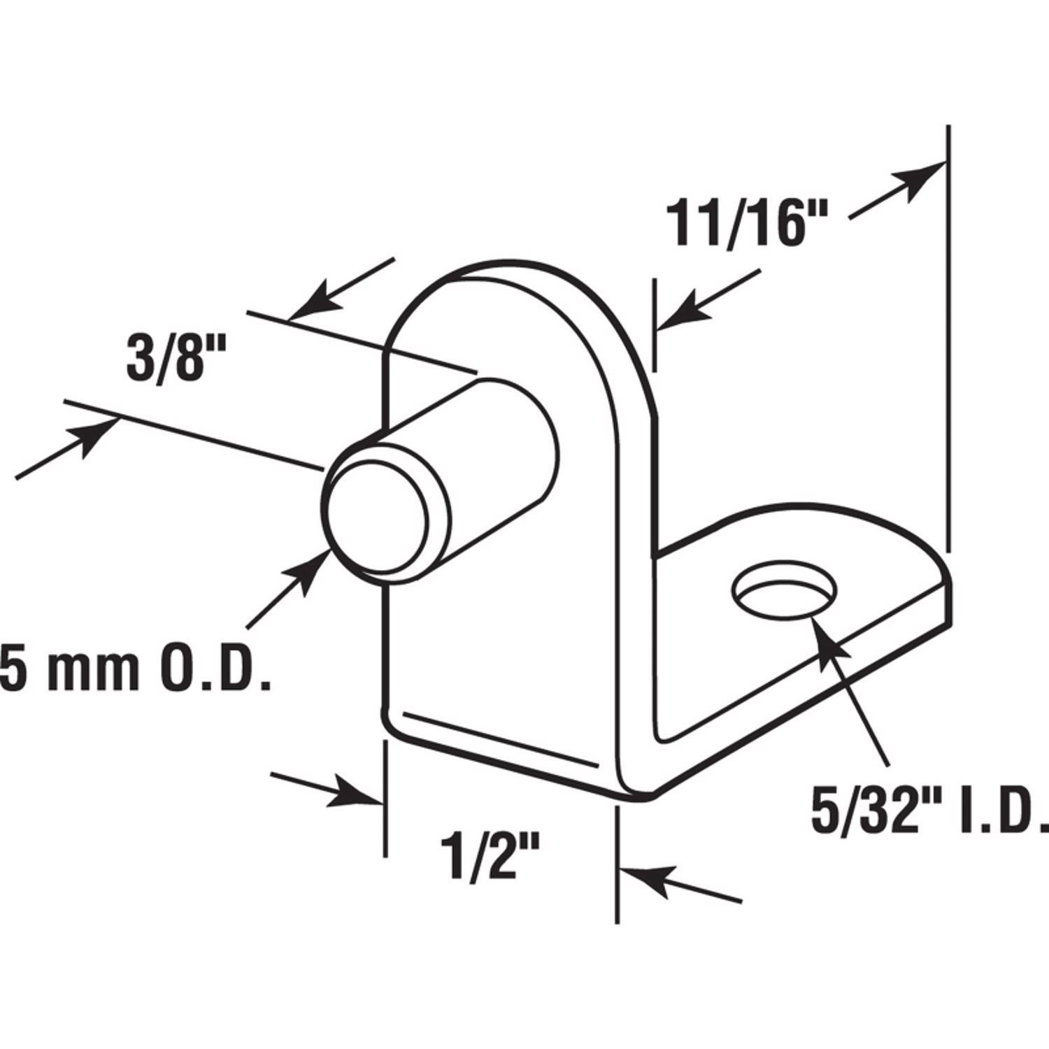 Richelieu Onward Gold Metal Shelf Support Shelf Support Peg 5 mm Ga. 1.00 in. L 33 lb