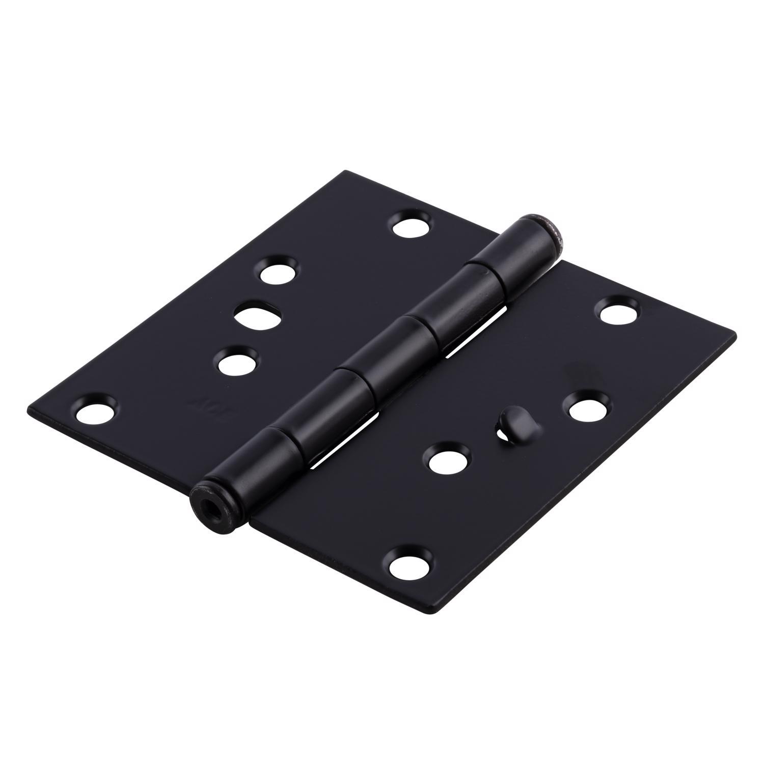 Ace 4 in. L Black Residential Door Hinge 3 pk