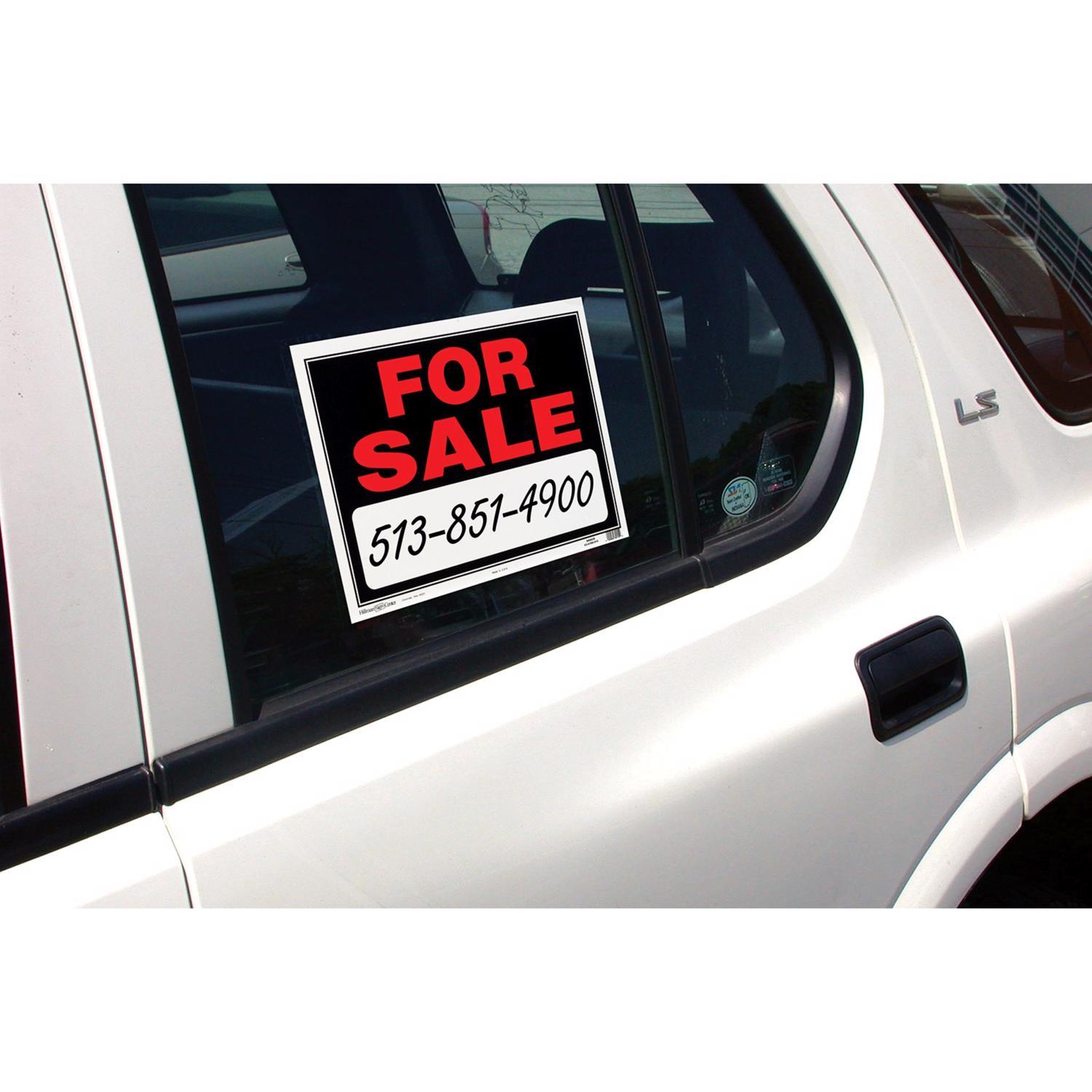 HILLMAN English Black For Sale Sign 15 in. H X 19 in. W