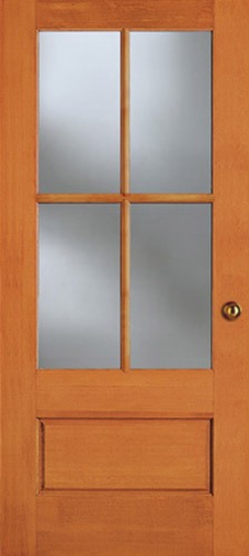 Simpson Door Fir 3'0"X6'8" 4 Lite RH TRADITIONAL SASH SGL Glaze