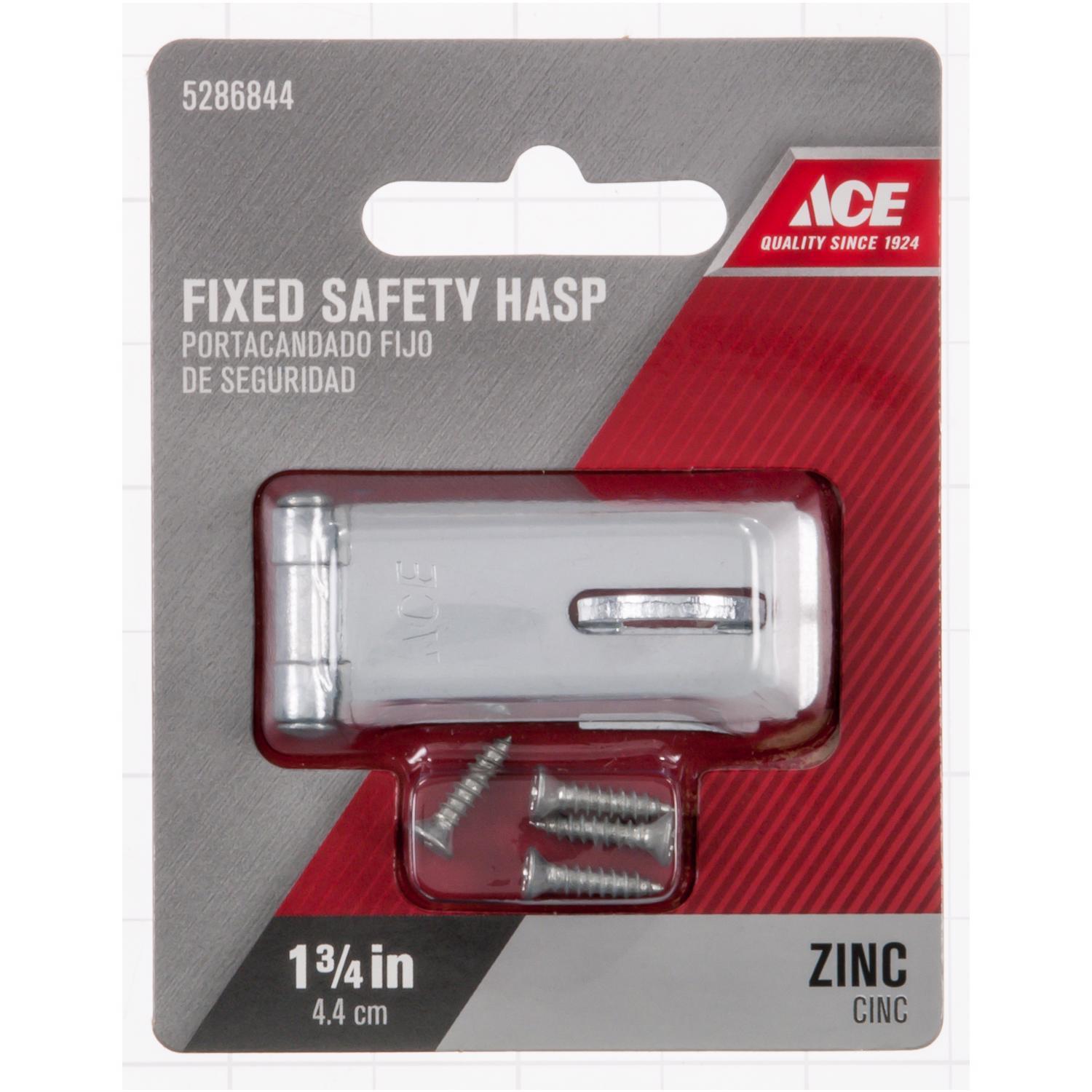 Ace Zinc 1-3/4 in. L Fixed Staple Safety Hasp