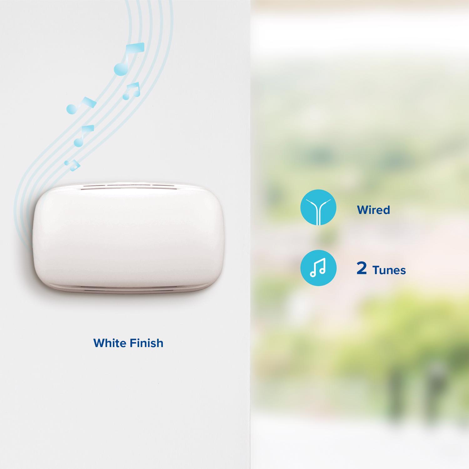 Heath Zenith White Plastic Wired Door Chime