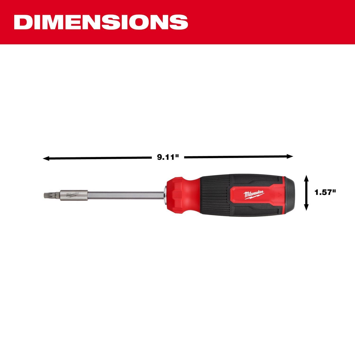 Milwaukee Torx Hex Shank 14-in-1 Multi-Bit Screwdriver 9.11 in. 1 pc