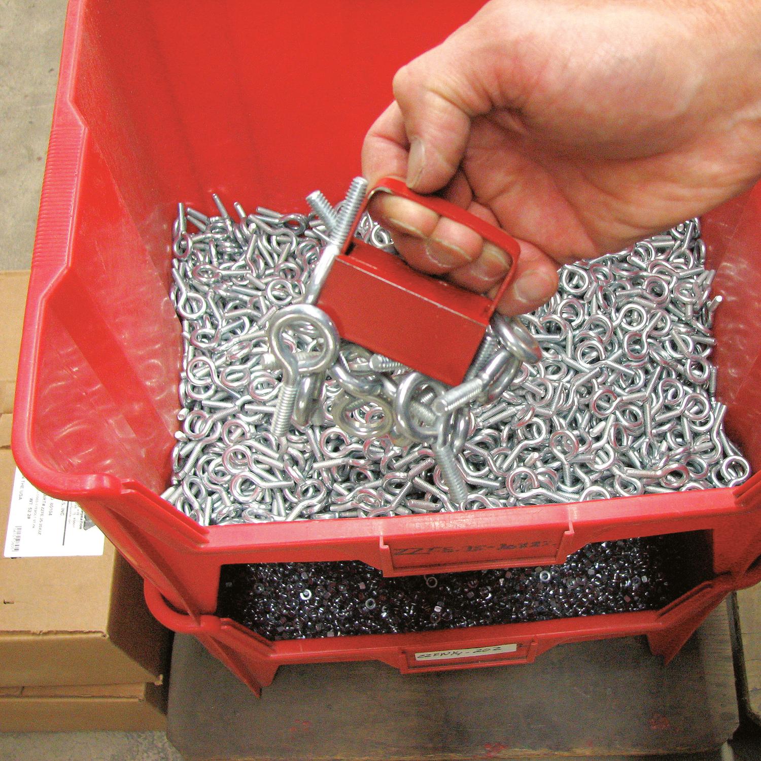 Magnet Source 2 in. L X .75 in. W Red Handle Magnet 50 lb. pull 1 pc