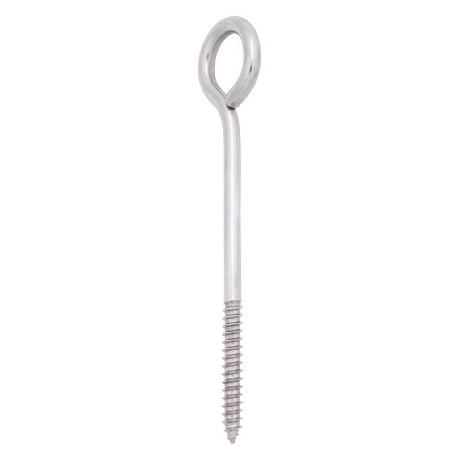 Hampton 5/16 in. X 6 in. L Stainless Stainless Steel Lag Thread Eyebolt