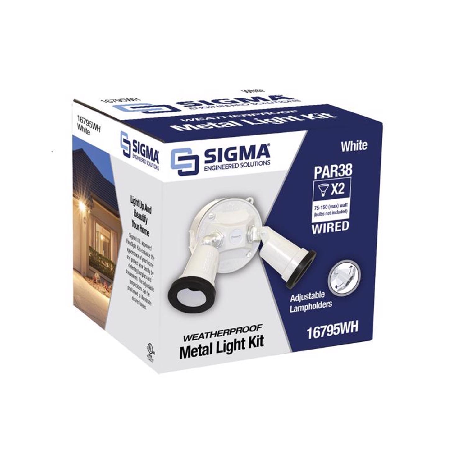 Sigma Engineered Solutions Switch Controlled White Lamp Holder Kit Hardwired