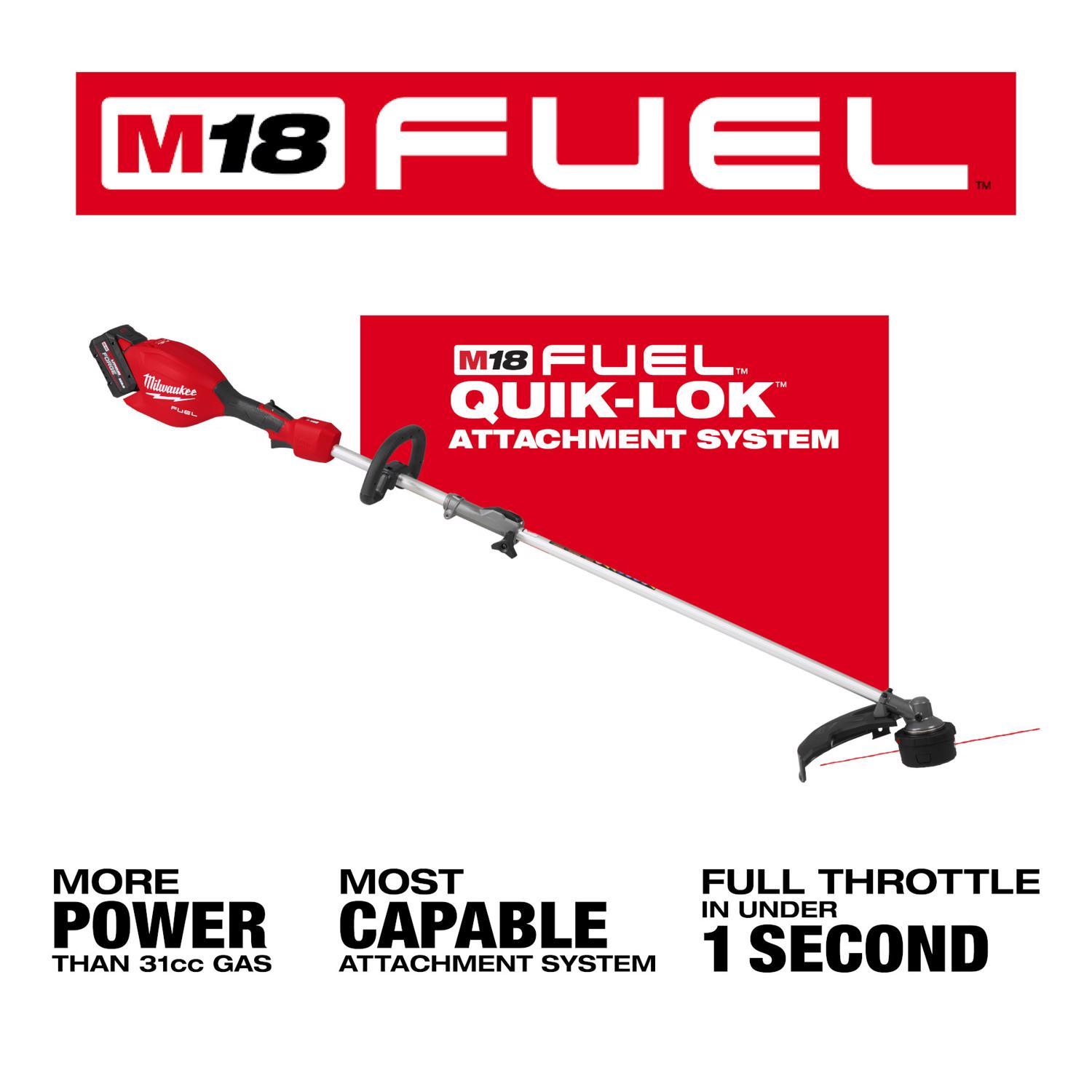 Milwaukee M18 FUEL Quik-Lok 3016-21ST 16 in. 18 V Battery String Trimmer Kit (Battery & Charger)