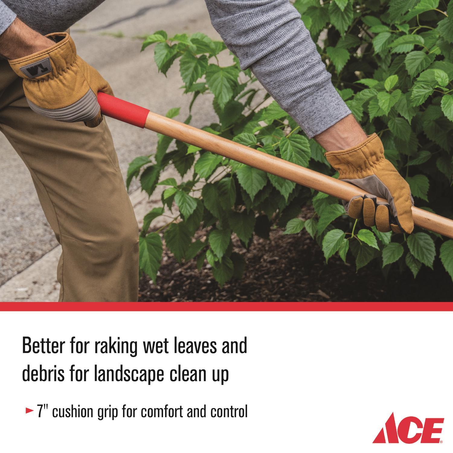 Ace 60 in. 16 Tine Steel Bow Rake Wood Handle