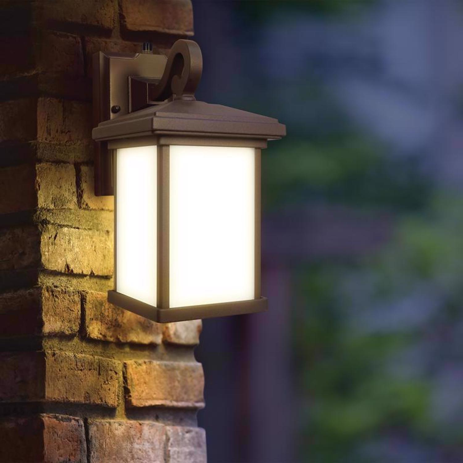 Feit OneSync Bronze Dusk to Dawn LED Wall Lantern