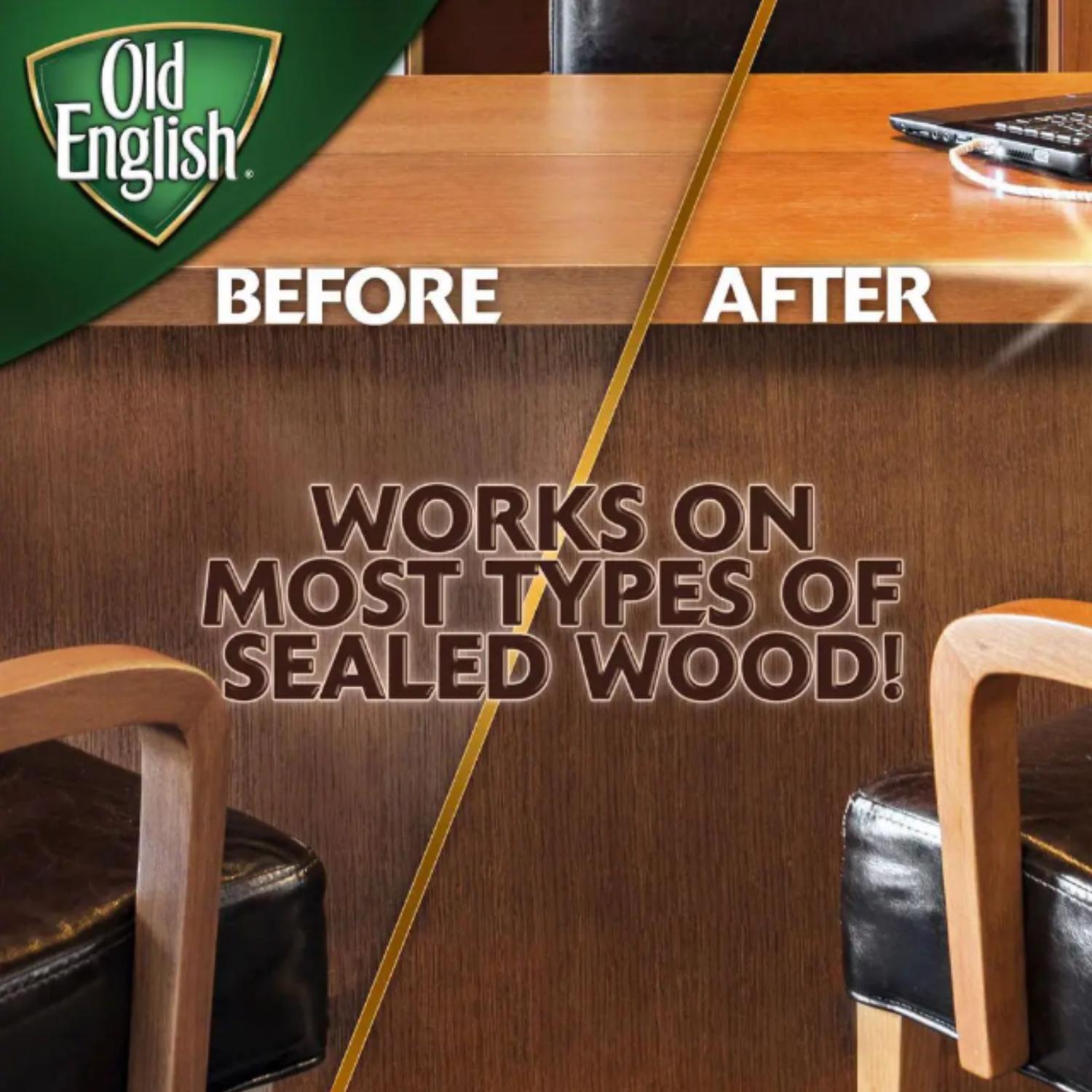 Old English No Scent Scratch Cover Polish Dark Wood 8 oz Liquid