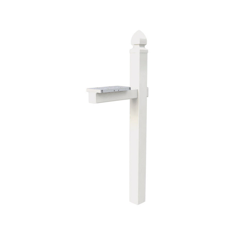 Gibraltar Mailboxes Whitley 57 in. White PVC Mailbox Post