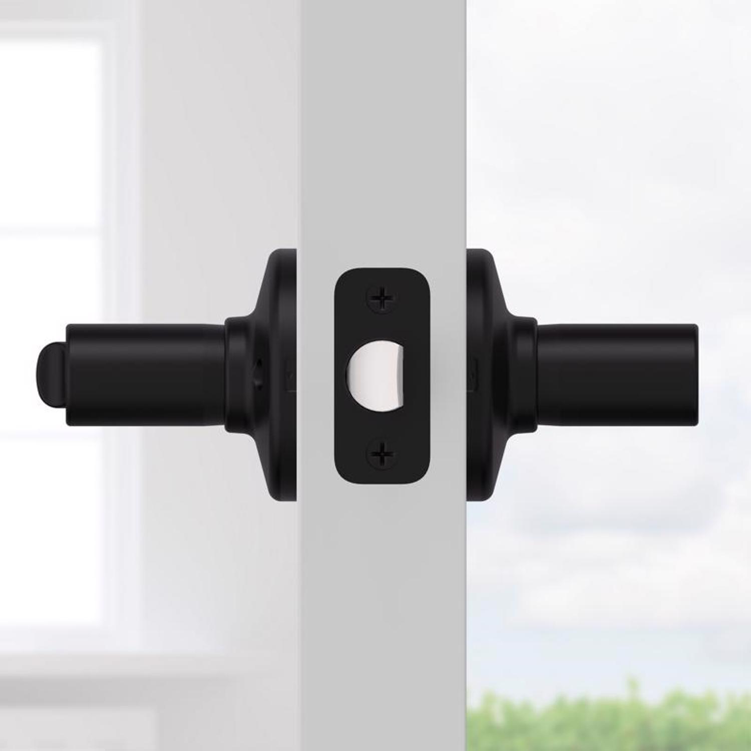 Kwikset Ladera Matte Black Keyed Entry Lever 2-3/4 in.