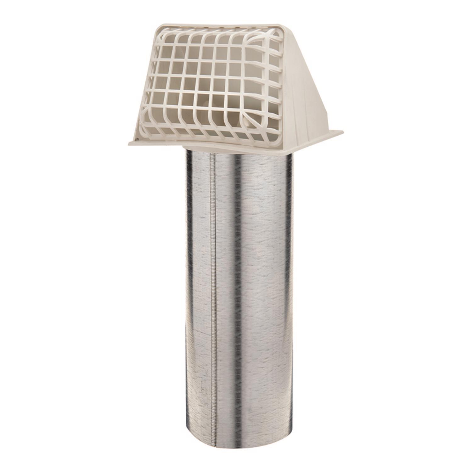 Ace 4 in. W X 6 in. L White Plastic Dryer Vent Hood
