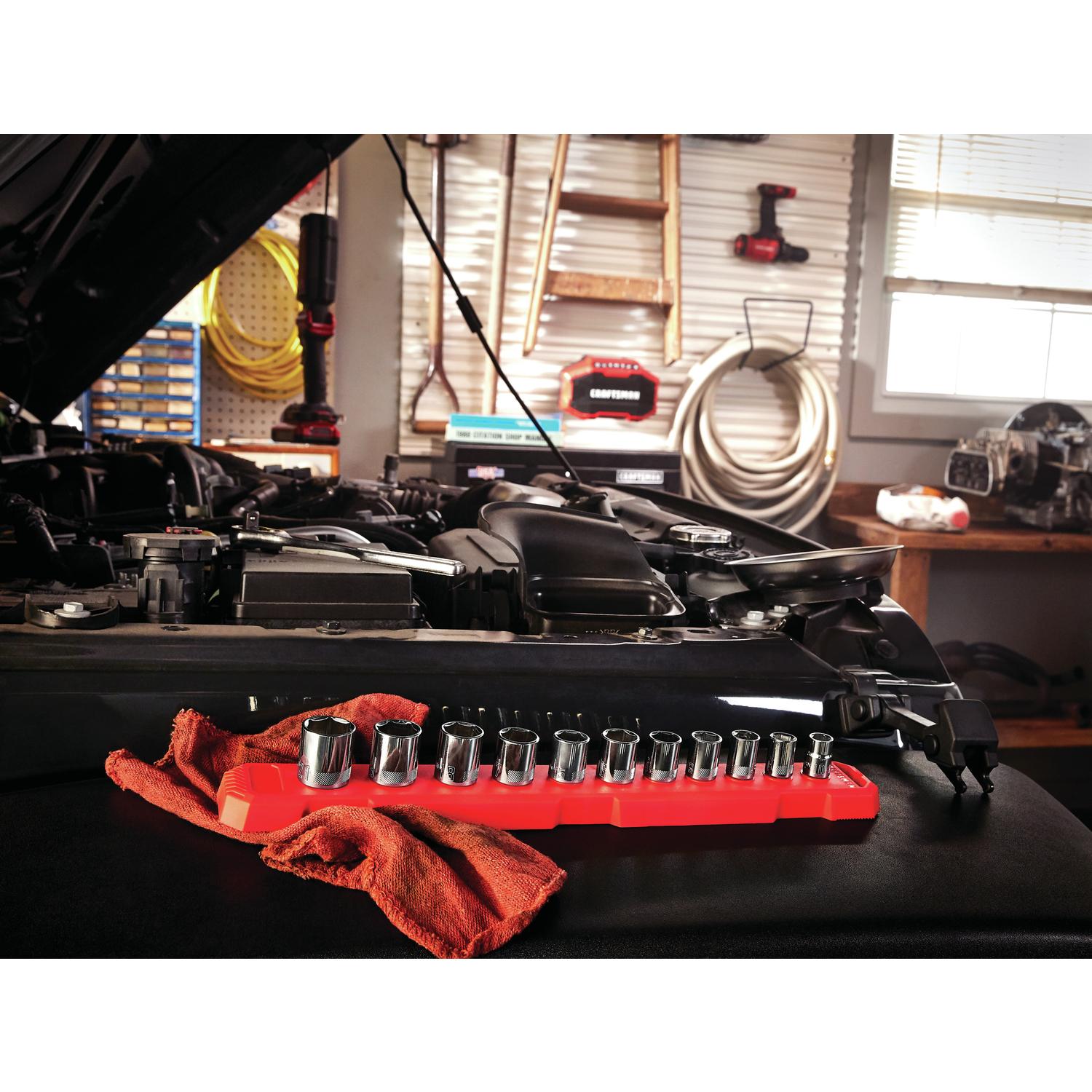 Craftsman 3/8 in. drive Metric 6 Point Socket Set 11 pc