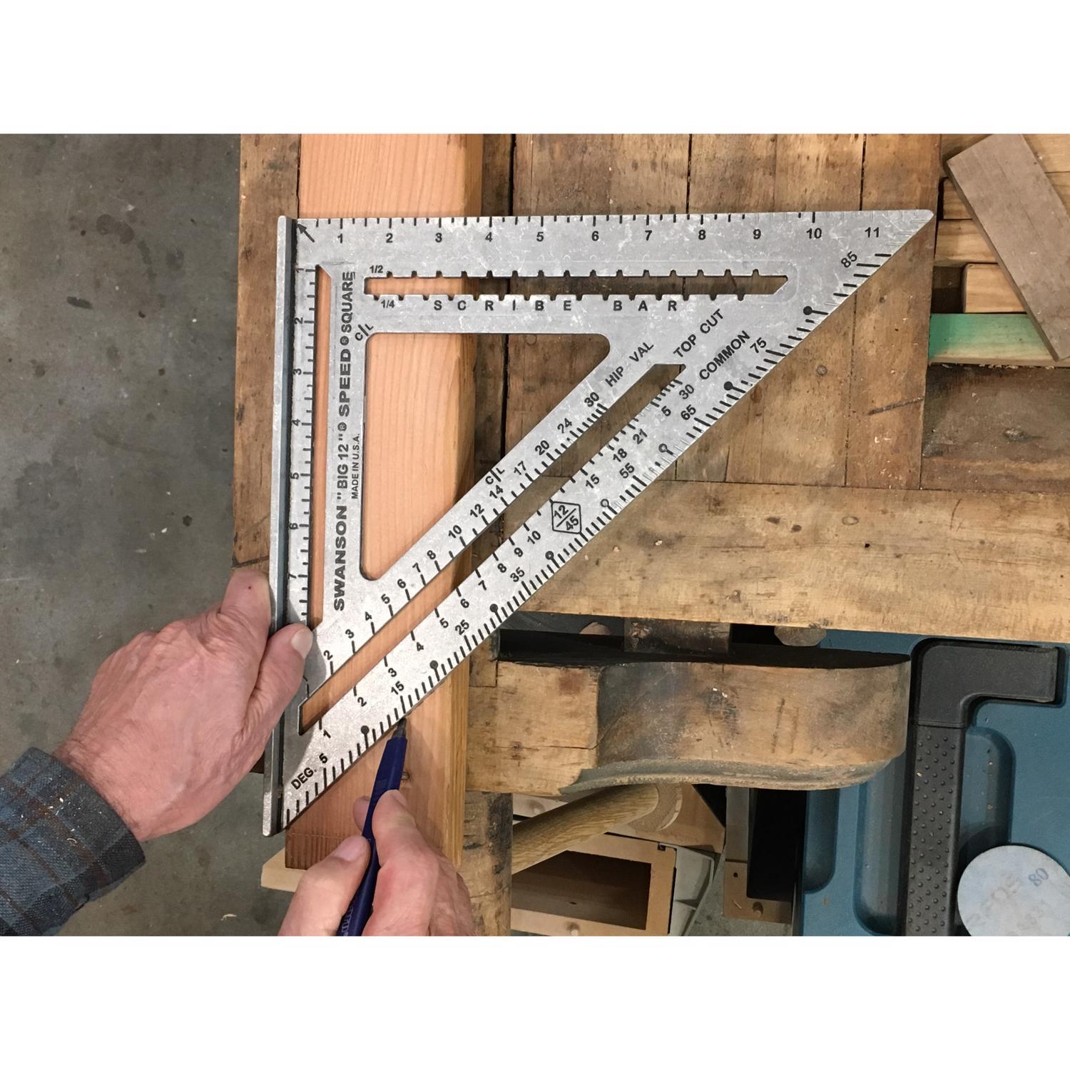 Swanson Speedlite 12 in. L X 1 in. H Aluminum Speed Square